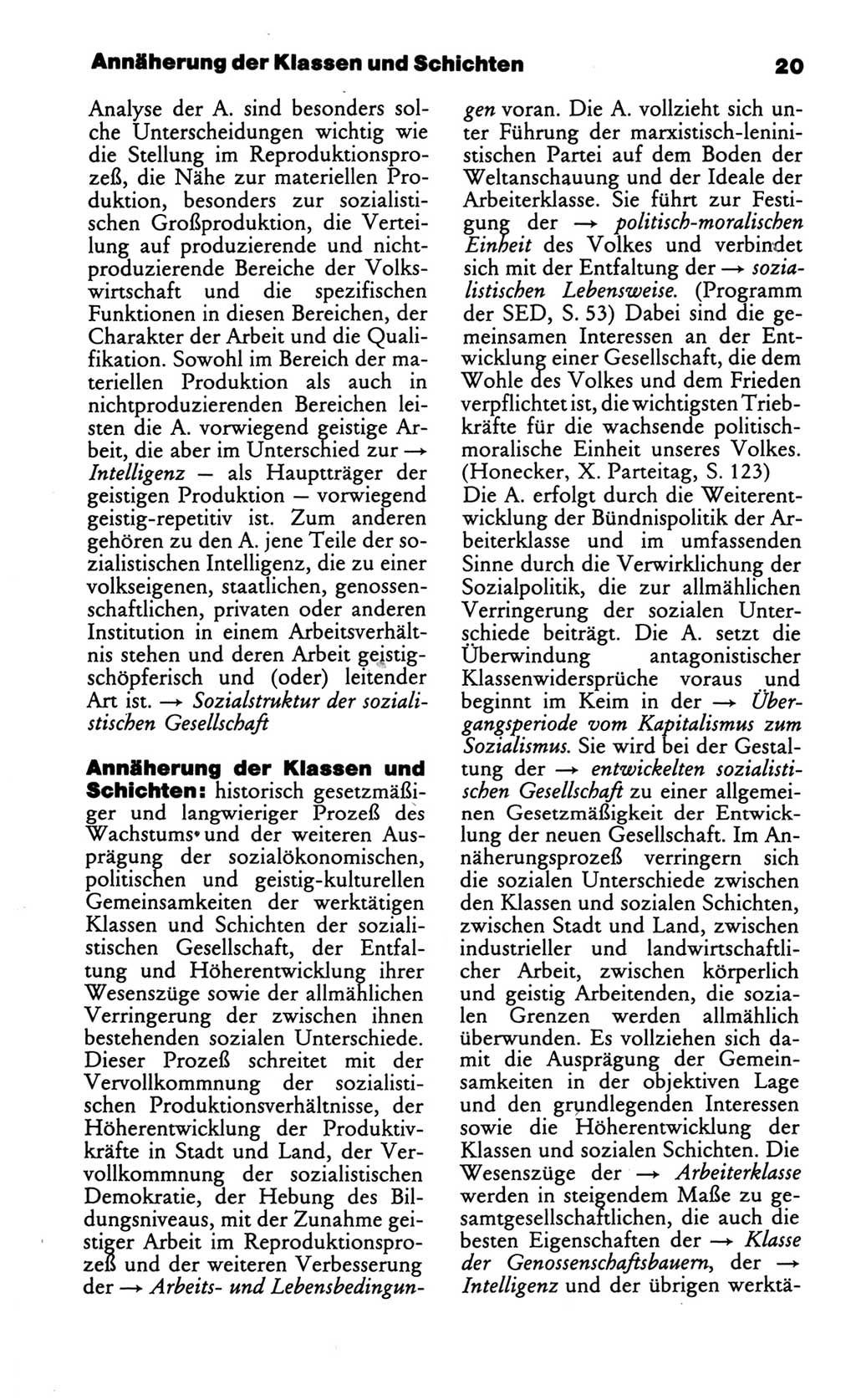 Wörterbuch des wissenschaftlichen Kommunismus [Deutsche Demokratische Republik (DDR)] 1986, Seite 20 (Wb. wiss. Komm. DDR 1986, S. 20)