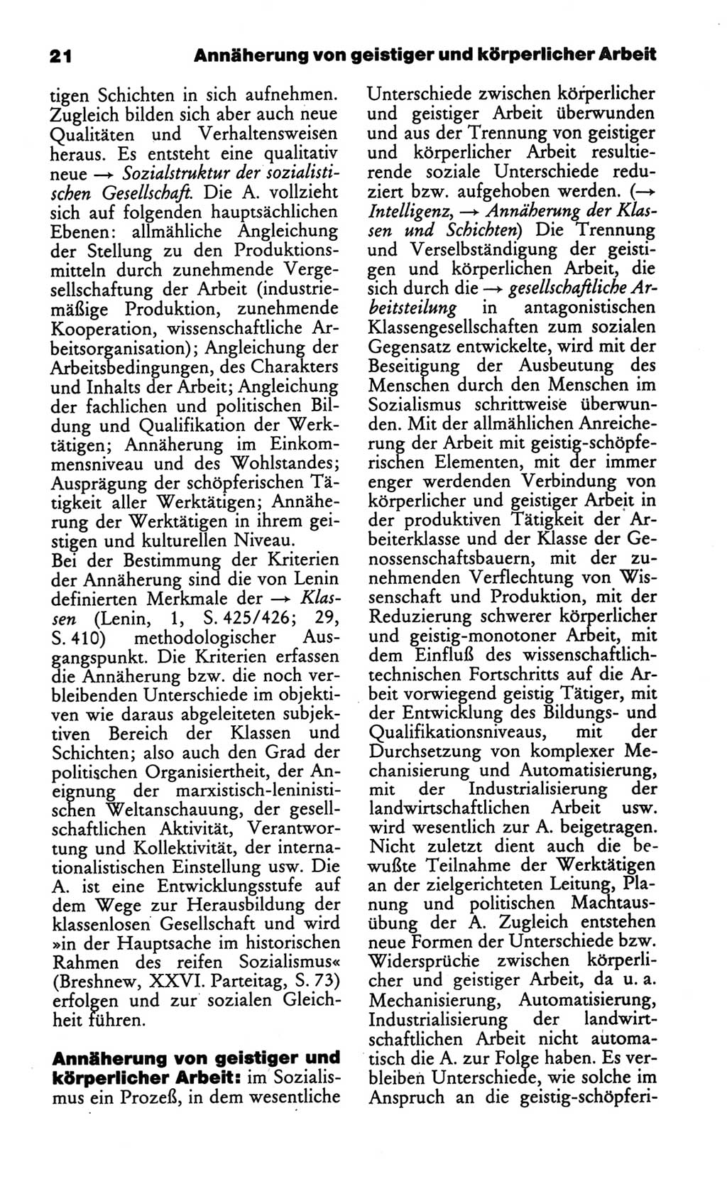 Wörterbuch des wissenschaftlichen Kommunismus [Deutsche Demokratische Republik (DDR)] 1986, Seite 21 (Wb. wiss. Komm. DDR 1986, S. 21)