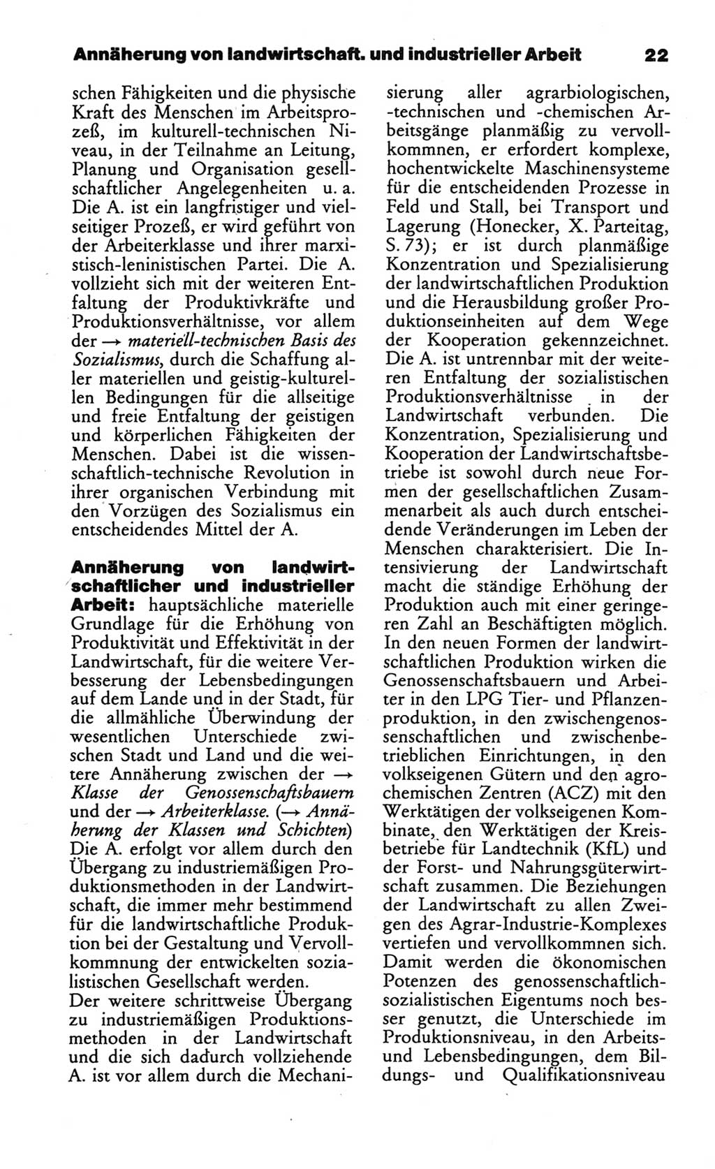 Wörterbuch des wissenschaftlichen Kommunismus [Deutsche Demokratische Republik (DDR)] 1986, Seite 22 (Wb. wiss. Komm. DDR 1986, S. 22)
