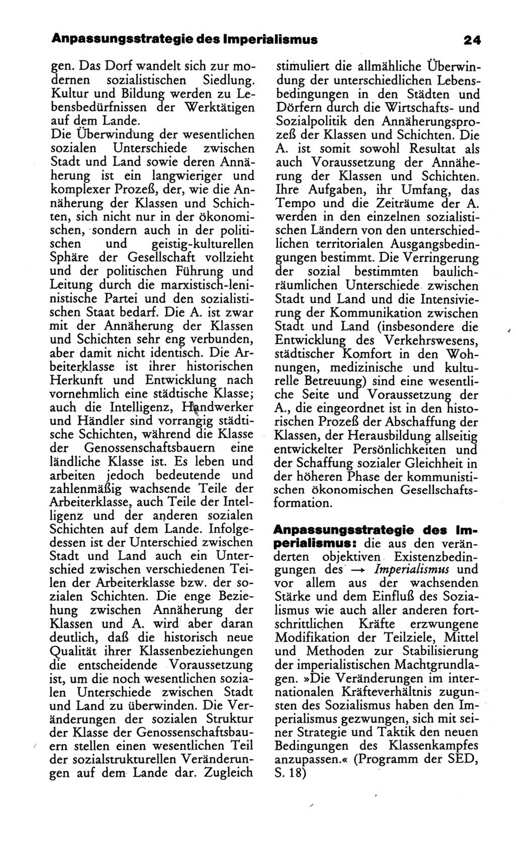 Wörterbuch des wissenschaftlichen Kommunismus [Deutsche Demokratische Republik (DDR)] 1986, Seite 24 (Wb. wiss. Komm. DDR 1986, S. 24)