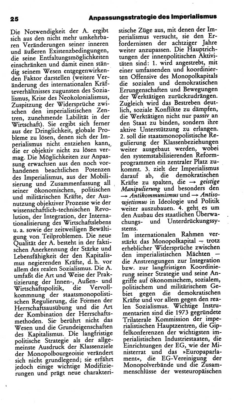 Wörterbuch des wissenschaftlichen Kommunismus [Deutsche Demokratische Republik (DDR)] 1986, Seite 25 (Wb. wiss. Komm. DDR 1986, S. 25)