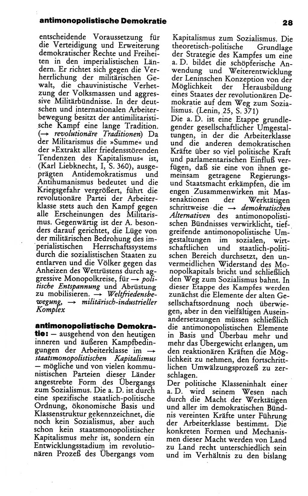 Wörterbuch des wissenschaftlichen Kommunismus [Deutsche Demokratische Republik (DDR)] 1986, Seite 28 (Wb. wiss. Komm. DDR 1986, S. 28)