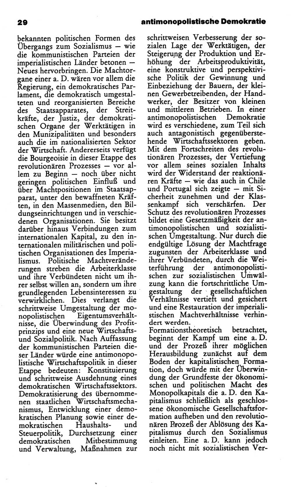 Wörterbuch des wissenschaftlichen Kommunismus [Deutsche Demokratische Republik (DDR)] 1986, Seite 29 (Wb. wiss. Komm. DDR 1986, S. 29)