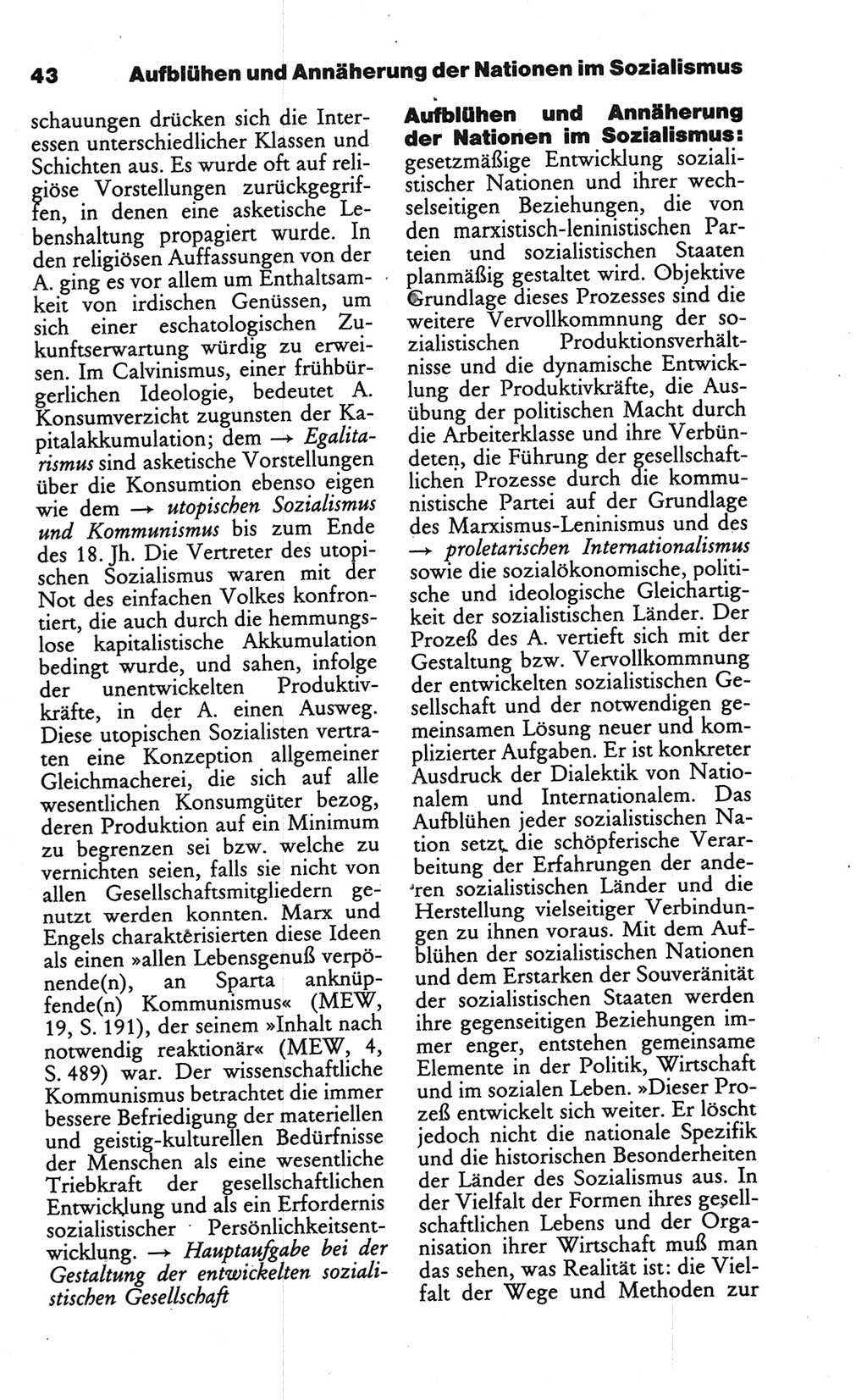 Wörterbuch des wissenschaftlichen Kommunismus [Deutsche Demokratische Republik (DDR)] 1986, Seite 43 (Wb. wiss. Komm. DDR 1986, S. 43)