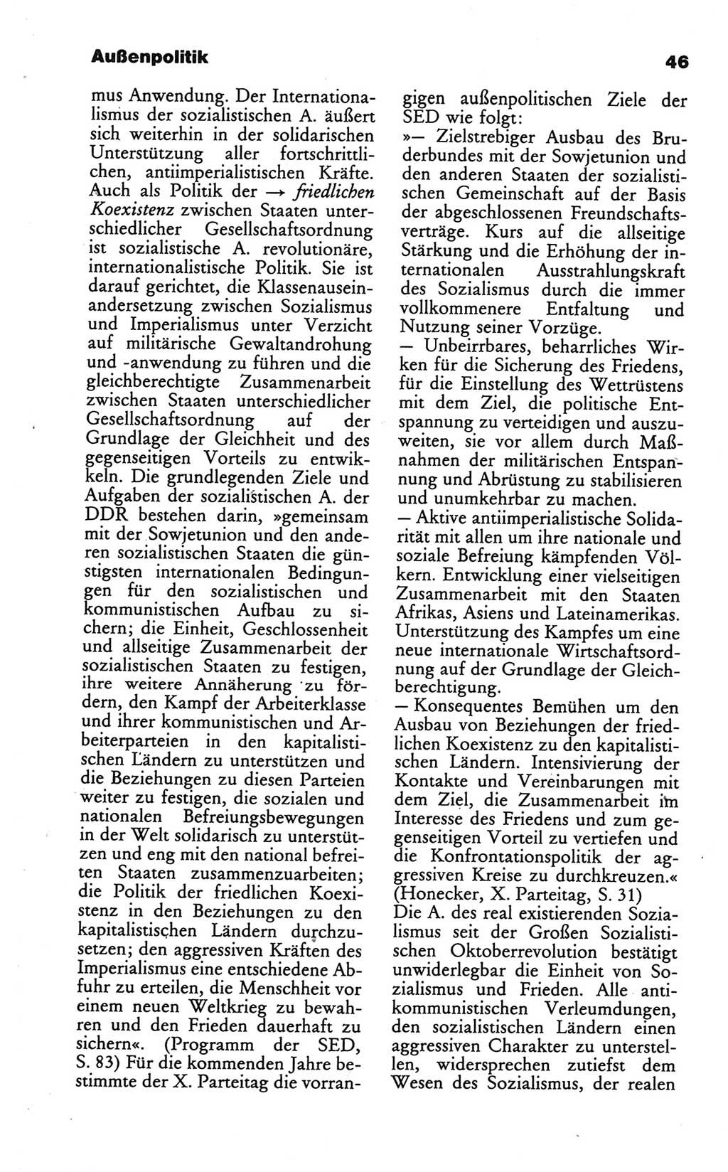 Wörterbuch des wissenschaftlichen Kommunismus [Deutsche Demokratische Republik (DDR)] 1986, Seite 46 (Wb. wiss. Komm. DDR 1986, S. 46)