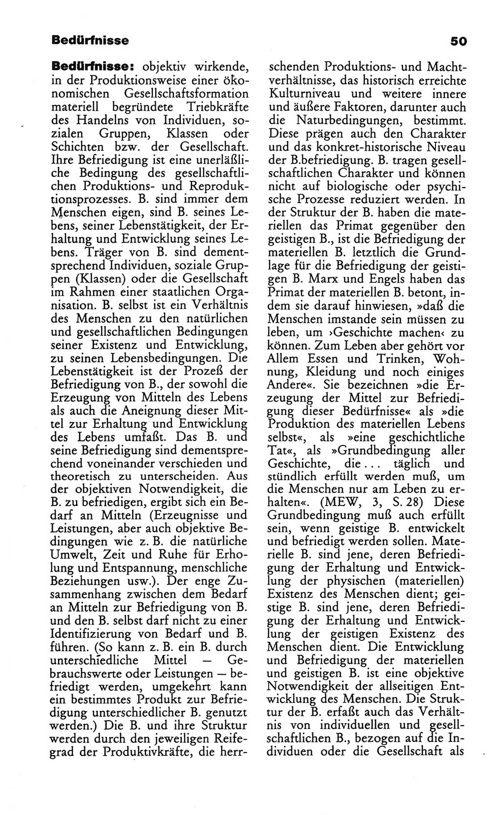 Wörterbuch des wissenschaftlichen Kommunismus [Deutsche Demokratische Republik (DDR)] 1986, Seite 50 (Wb. wiss. Komm. DDR 1986, S. 50)