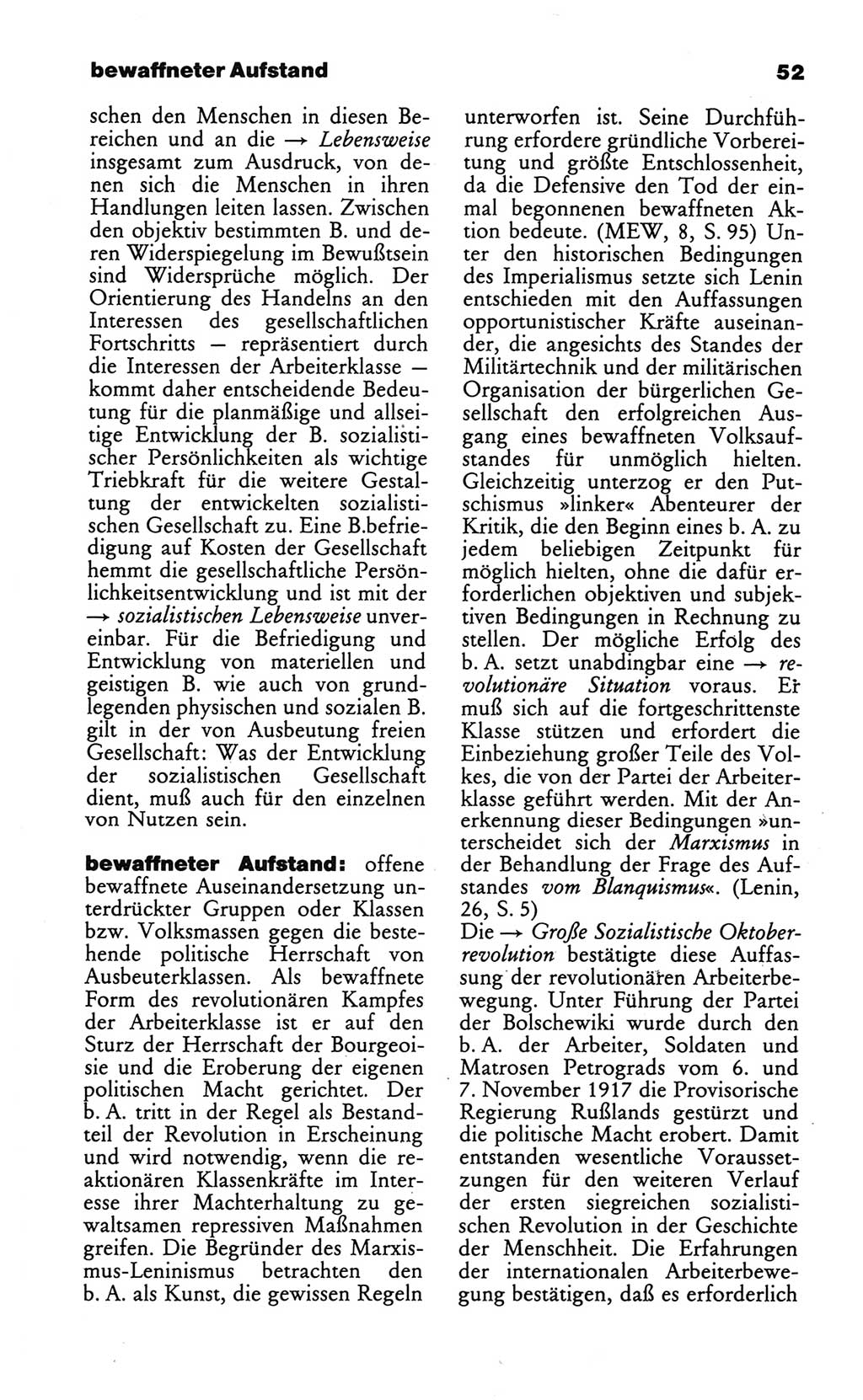 Wörterbuch des wissenschaftlichen Kommunismus [Deutsche Demokratische Republik (DDR)] 1986, Seite 52 (Wb. wiss. Komm. DDR 1986, S. 52)