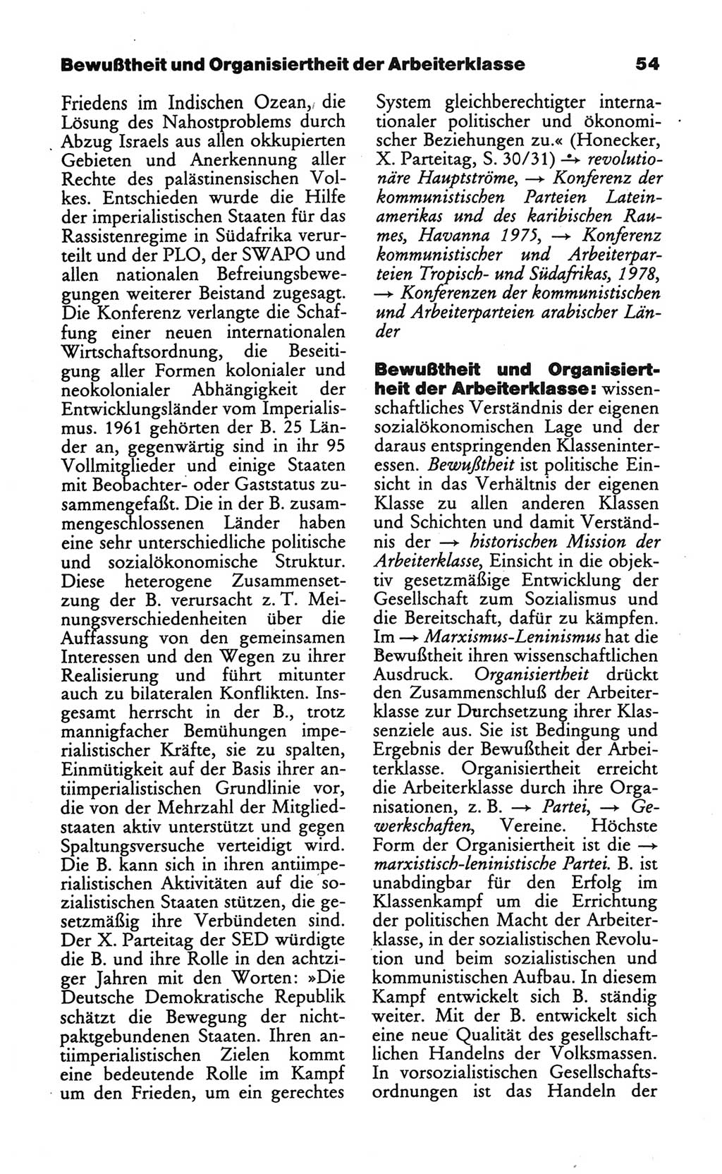 Wörterbuch des wissenschaftlichen Kommunismus [Deutsche Demokratische Republik (DDR)] 1986, Seite 54 (Wb. wiss. Komm. DDR 1986, S. 54)