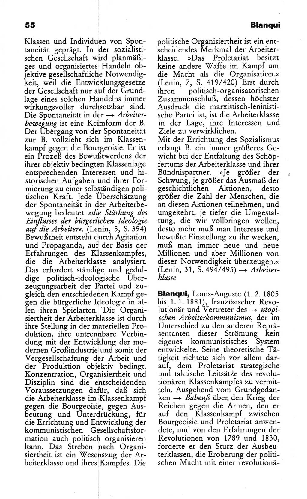 Wörterbuch des wissenschaftlichen Kommunismus [Deutsche Demokratische Republik (DDR)] 1986, Seite 55 (Wb. wiss. Komm. DDR 1986, S. 55)