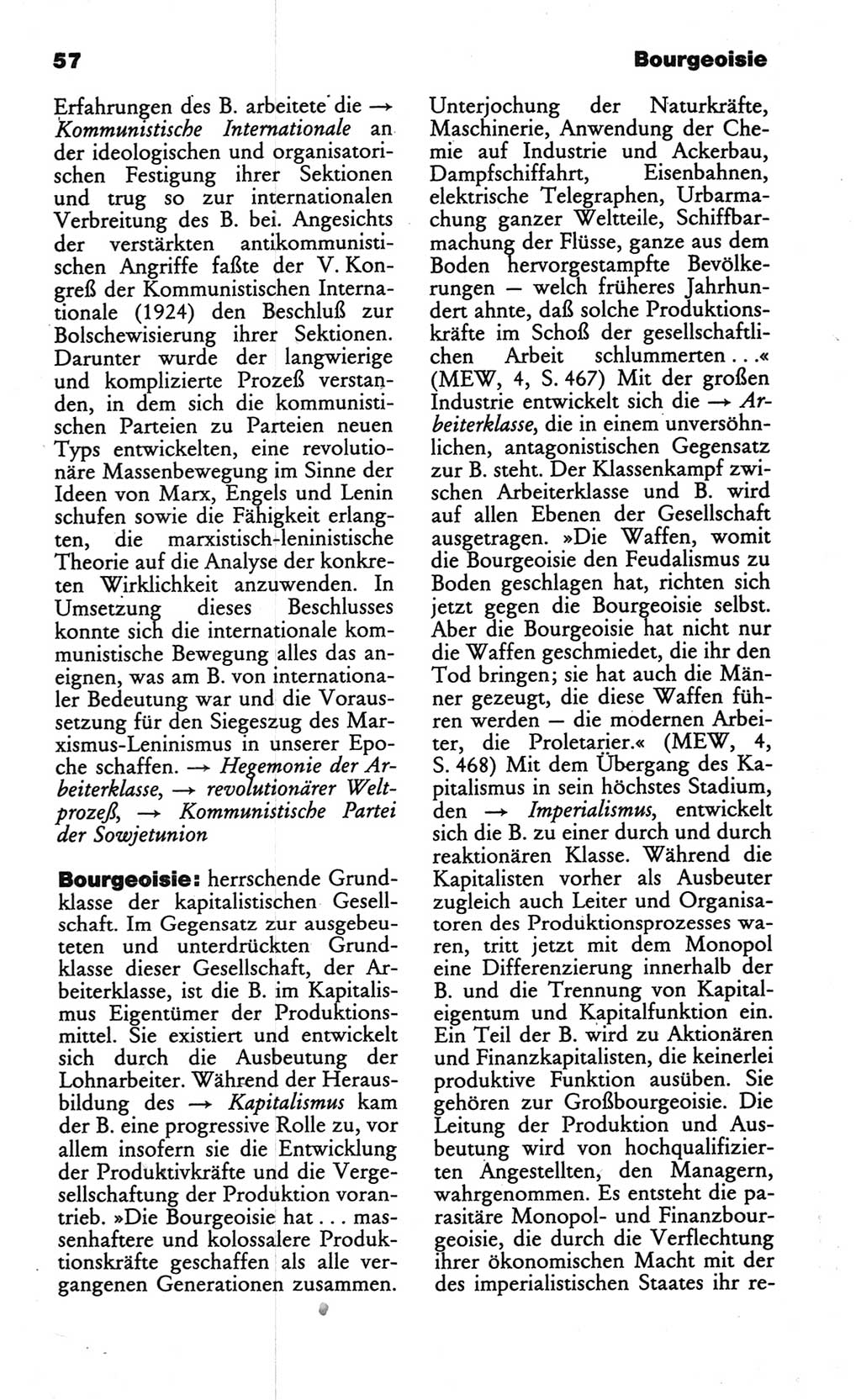 Wörterbuch des wissenschaftlichen Kommunismus [Deutsche Demokratische Republik (DDR)] 1986, Seite 57 (Wb. wiss. Komm. DDR 1986, S. 57)