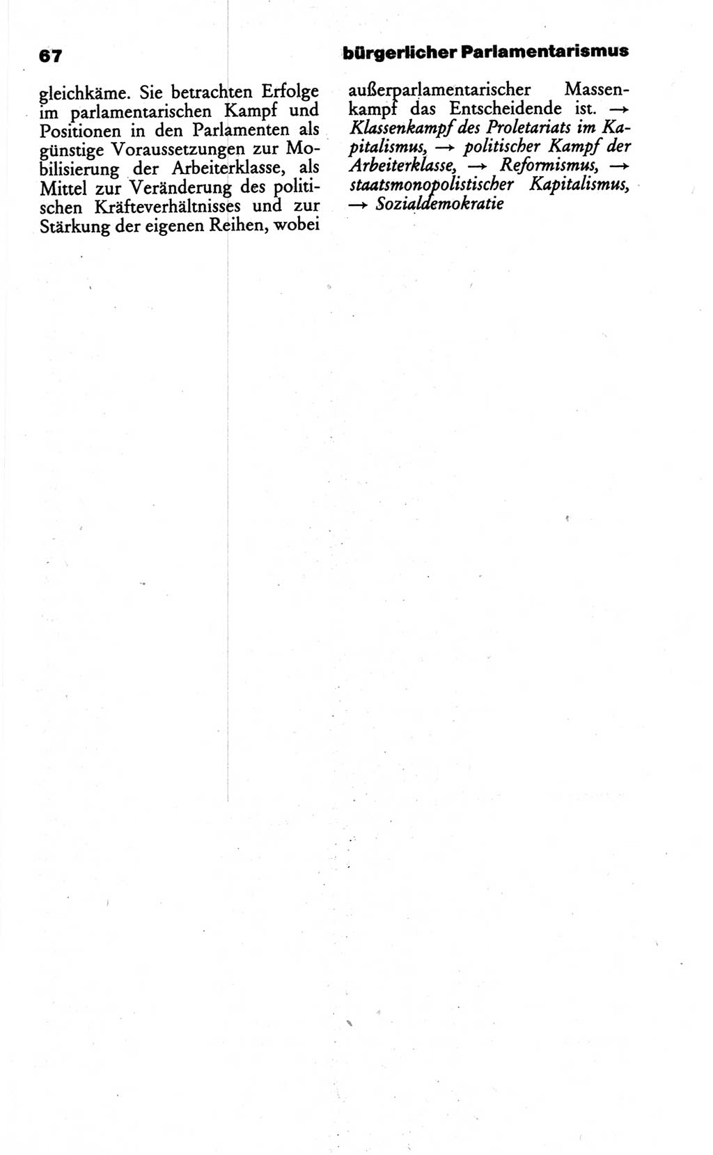 Wörterbuch des wissenschaftlichen Kommunismus [Deutsche Demokratische Republik (DDR)] 1986, Seite 67 (Wb. wiss. Komm. DDR 1986, S. 67)