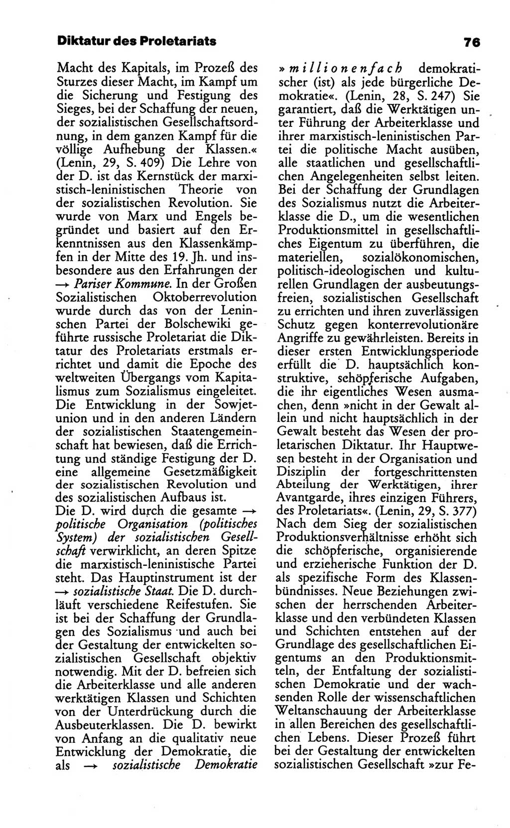 Wörterbuch des wissenschaftlichen Kommunismus [Deutsche Demokratische Republik (DDR)] 1986, Seite 76 (Wb. wiss. Komm. DDR 1986, S. 76)