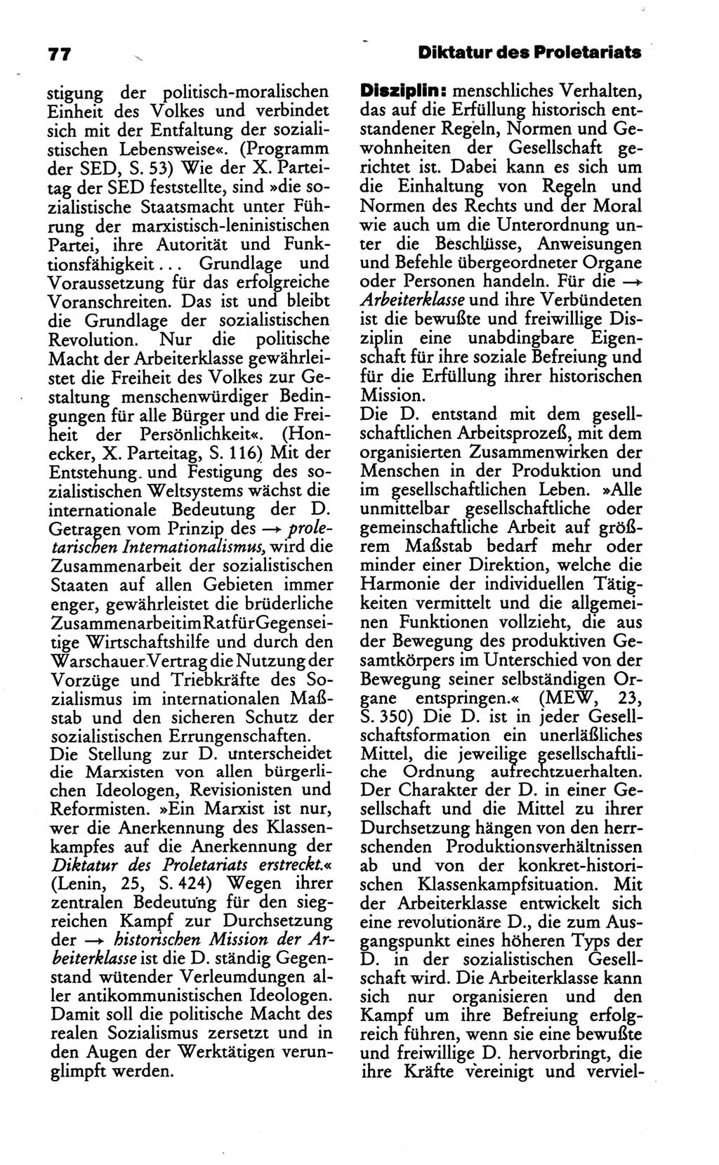 Wörterbuch des wissenschaftlichen Kommunismus [Deutsche Demokratische Republik (DDR)] 1986, Seite 77 (Wb. wiss. Komm. DDR 1986, S. 77)
