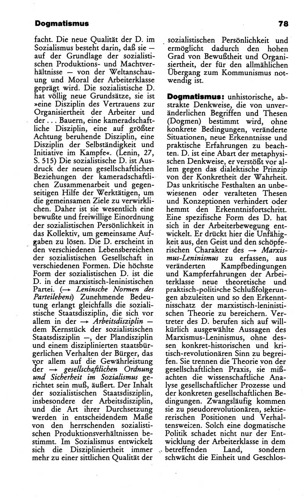 Wörterbuch des wissenschaftlichen Kommunismus [Deutsche Demokratische Republik (DDR)] 1986, Seite 78 (Wb. wiss. Komm. DDR 1986, S. 78)