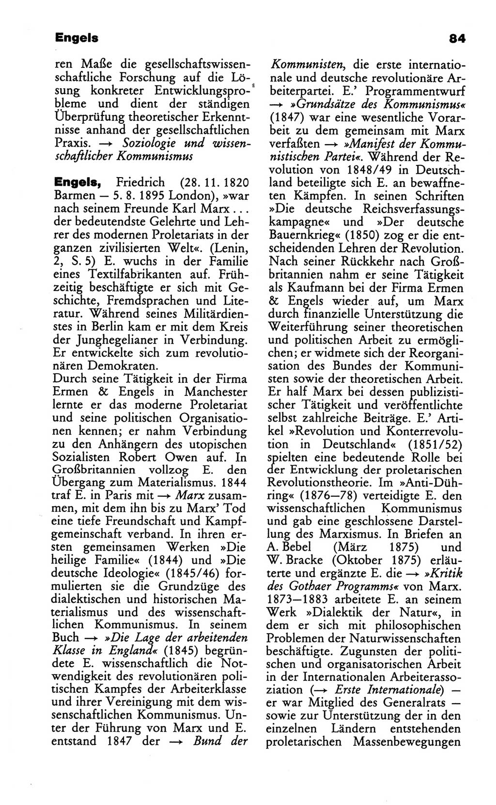 Wörterbuch des wissenschaftlichen Kommunismus [Deutsche Demokratische Republik (DDR)] 1986, Seite 84 (Wb. wiss. Komm. DDR 1986, S. 84)