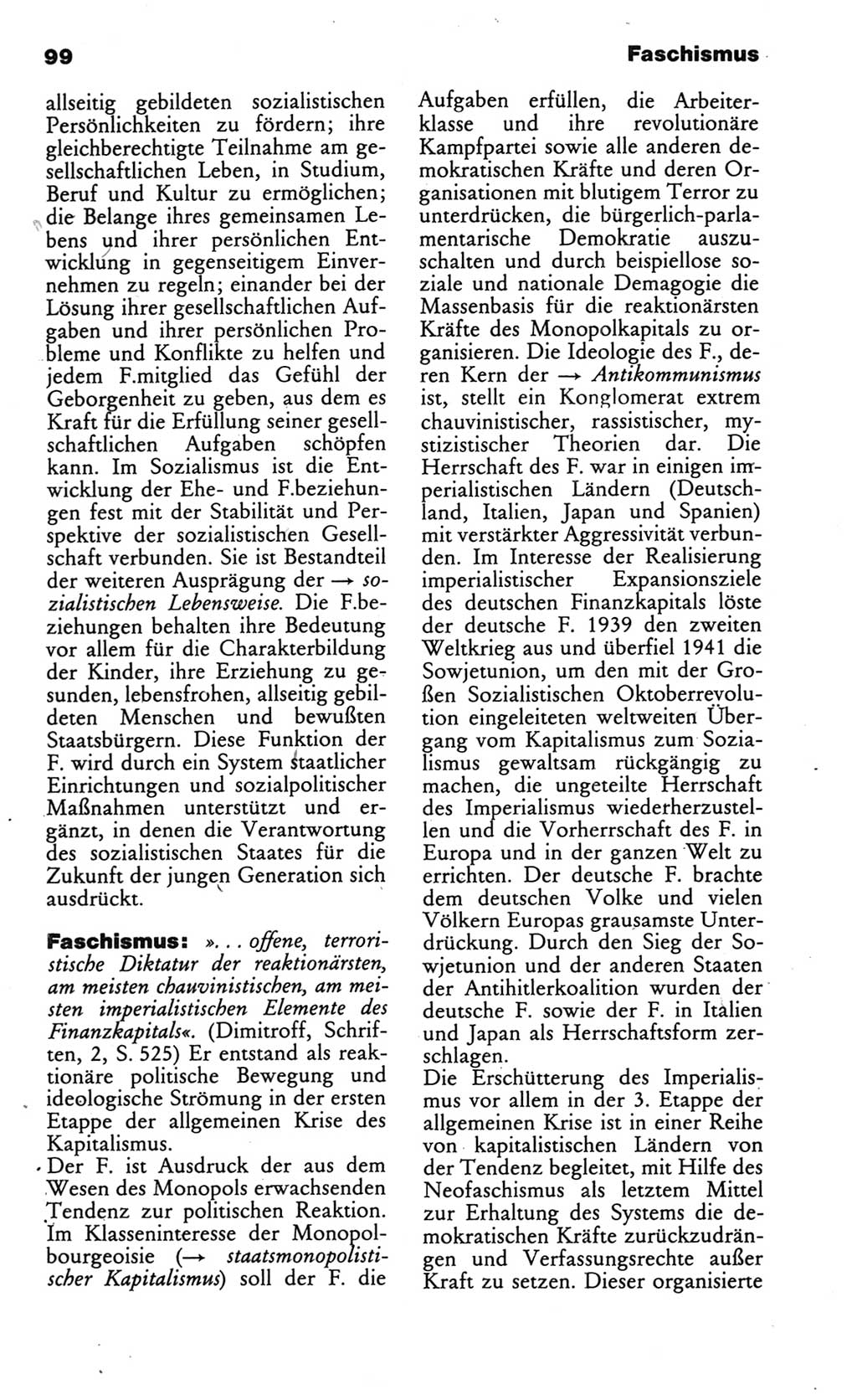 Wörterbuch des wissenschaftlichen Kommunismus [Deutsche Demokratische Republik (DDR)] 1986, Seite 99 (Wb. wiss. Komm. DDR 1986, S. 99)