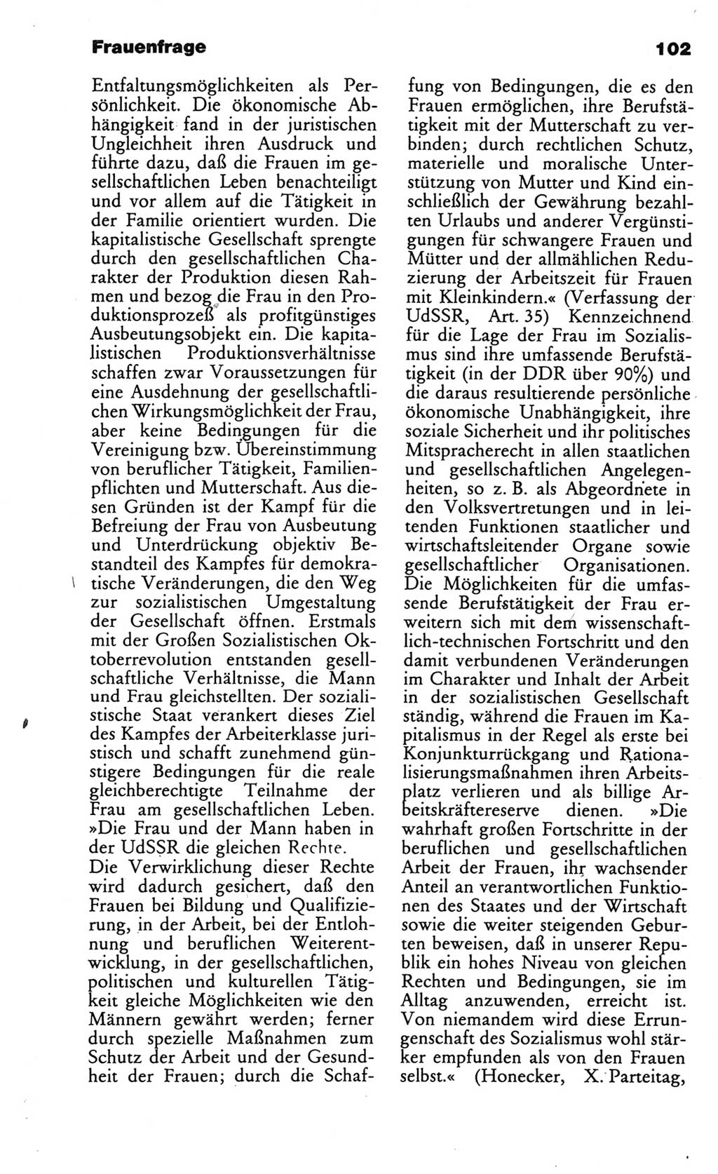Wörterbuch des wissenschaftlichen Kommunismus [Deutsche Demokratische Republik (DDR)] 1986, Seite 102 (Wb. wiss. Komm. DDR 1986, S. 102)