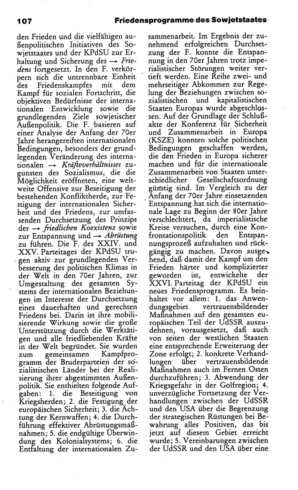 Wörterbuch des wissenschaftlichen Kommunismus [Deutsche Demokratische Republik (DDR)] 1986, Seite 107 (Wb. wiss. Komm. DDR 1986, S. 107)