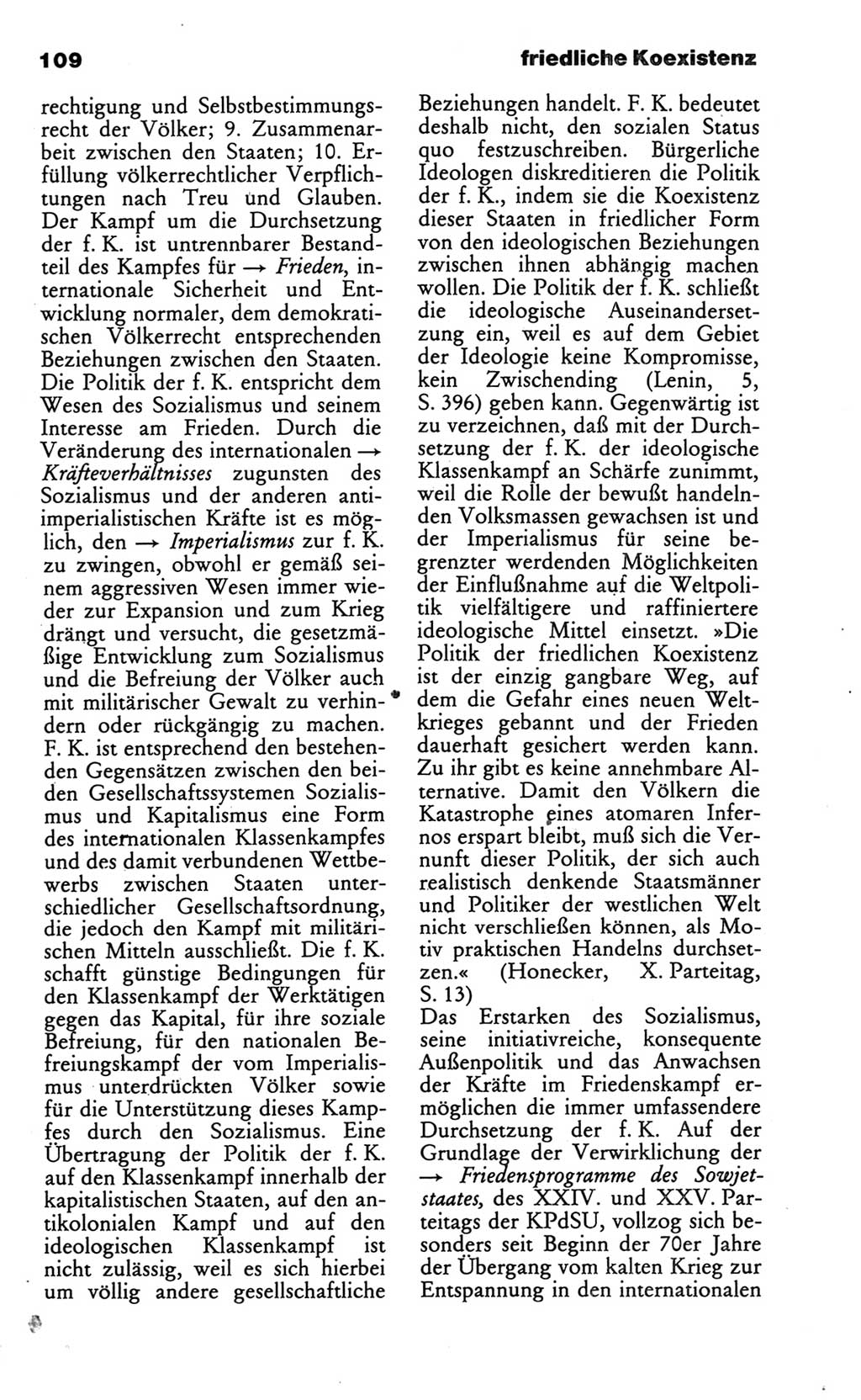Wörterbuch des wissenschaftlichen Kommunismus [Deutsche Demokratische Republik (DDR)] 1986, Seite 109 (Wb. wiss. Komm. DDR 1986, S. 109)