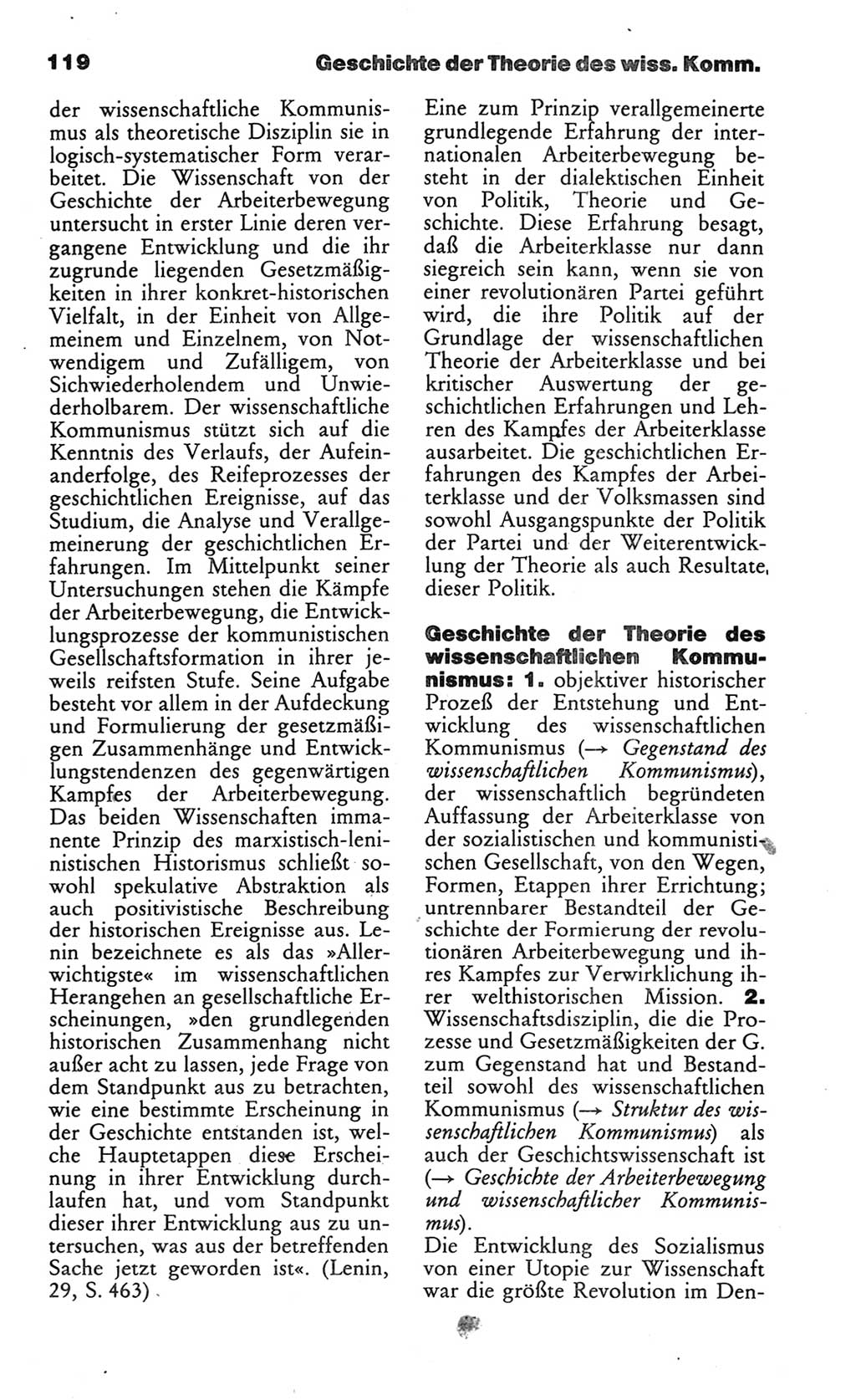 Wörterbuch des wissenschaftlichen Kommunismus [Deutsche Demokratische Republik (DDR)] 1986, Seite 119 (Wb. wiss. Komm. DDR 1986, S. 119)