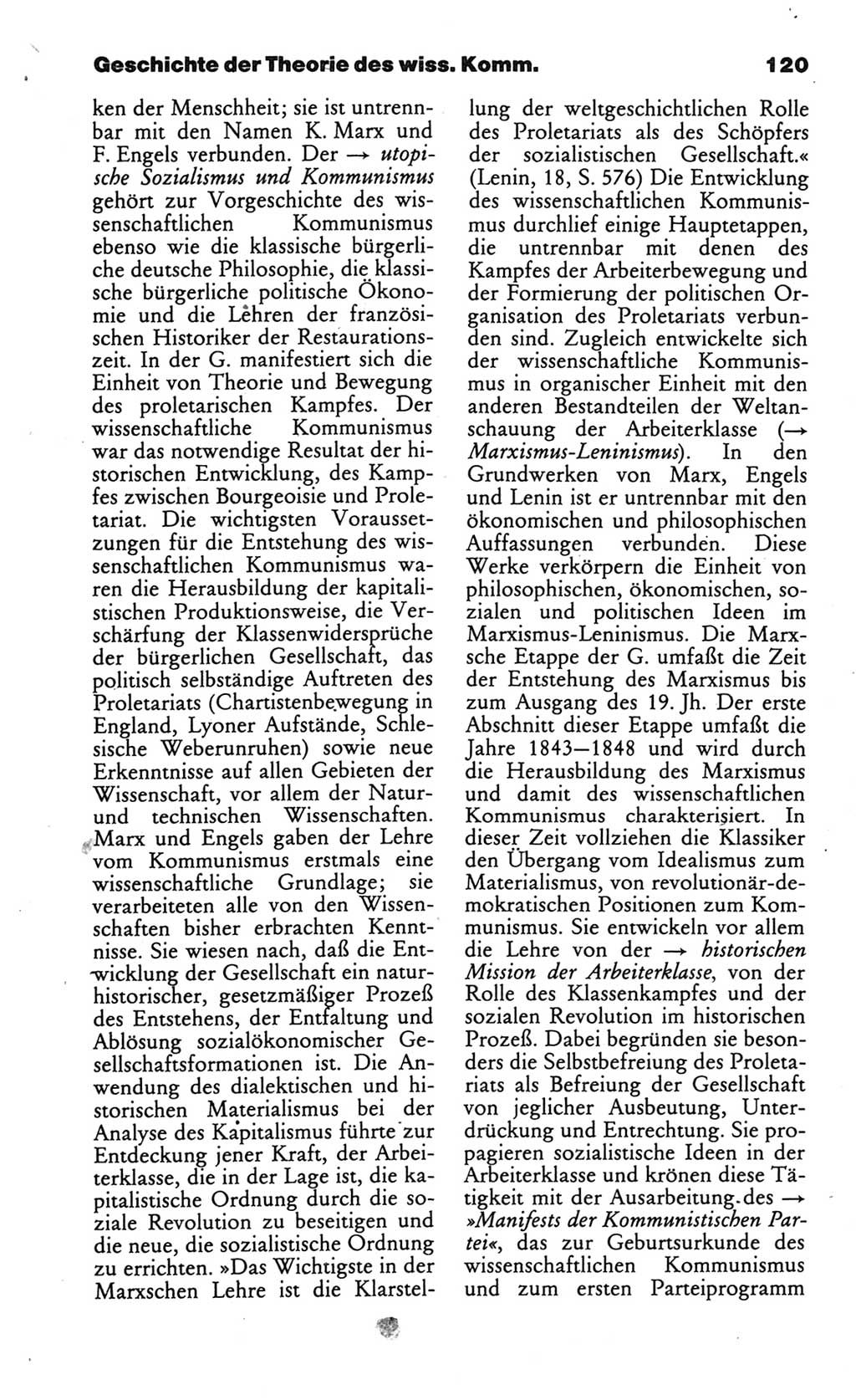 Wörterbuch des wissenschaftlichen Kommunismus [Deutsche Demokratische Republik (DDR)] 1986, Seite 120 (Wb. wiss. Komm. DDR 1986, S. 120)
