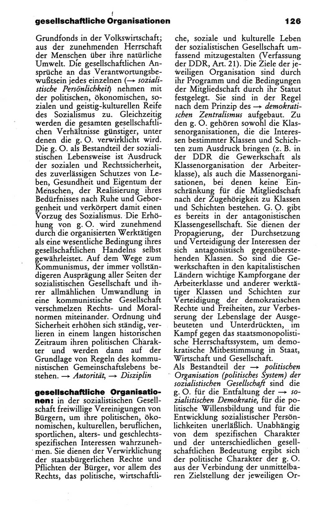 Wörterbuch des wissenschaftlichen Kommunismus [Deutsche Demokratische Republik (DDR)] 1986, Seite 126 (Wb. wiss. Komm. DDR 1986, S. 126)