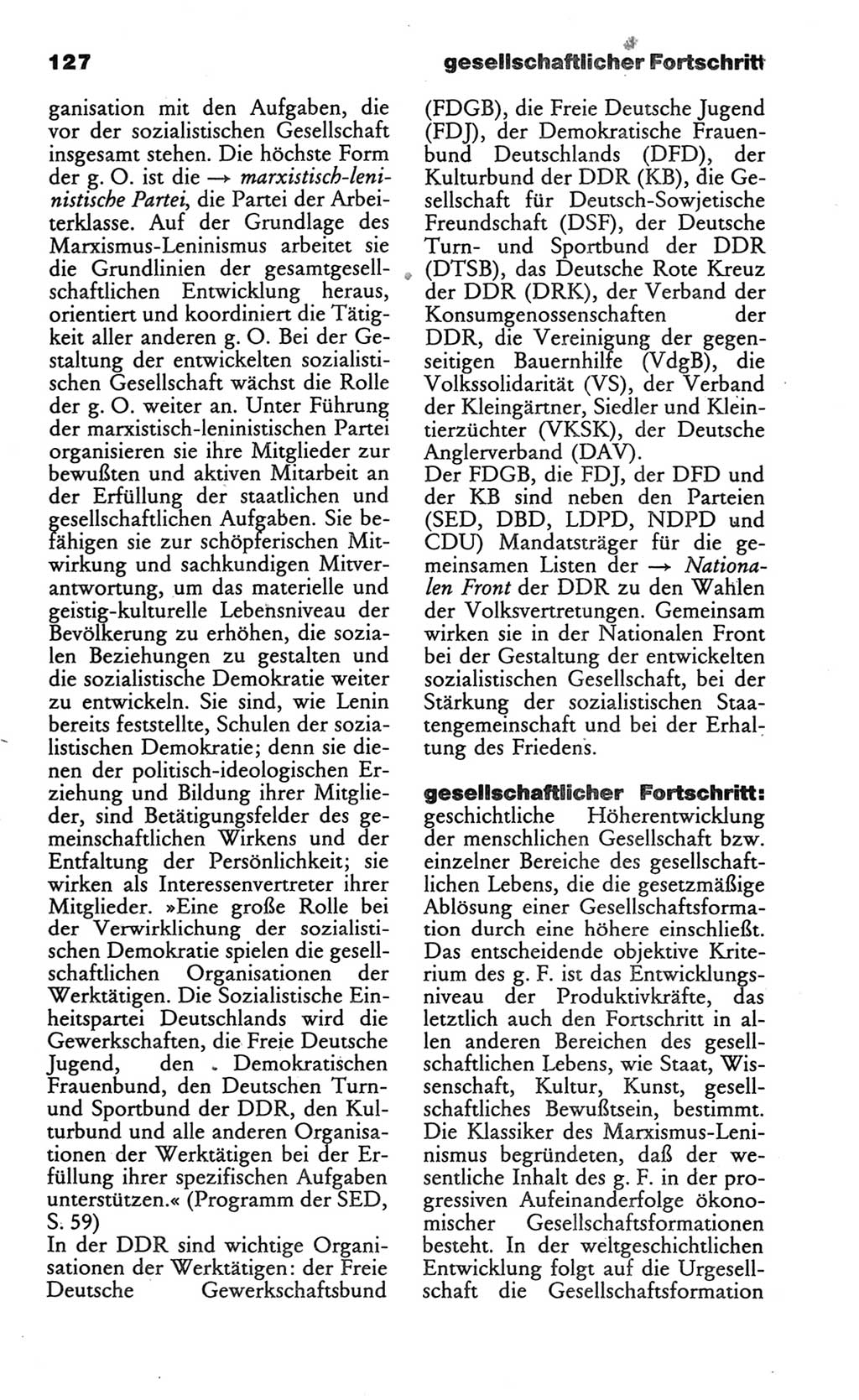 Wörterbuch des wissenschaftlichen Kommunismus [Deutsche Demokratische Republik (DDR)] 1986, Seite 127 (Wb. wiss. Komm. DDR 1986, S. 127)