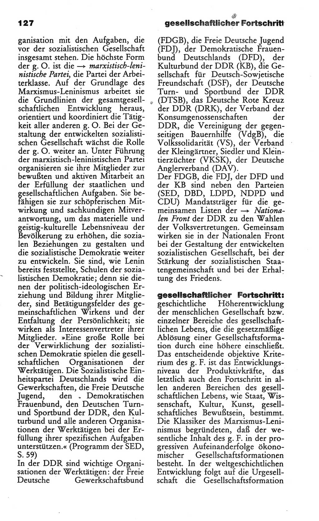 Wörterbuch des wissenschaftlichen Kommunismus [Deutsche Demokratische Republik (DDR)] 1986, Seite 127 (Wb. wiss. Komm. DDR 1986, S. 127)
