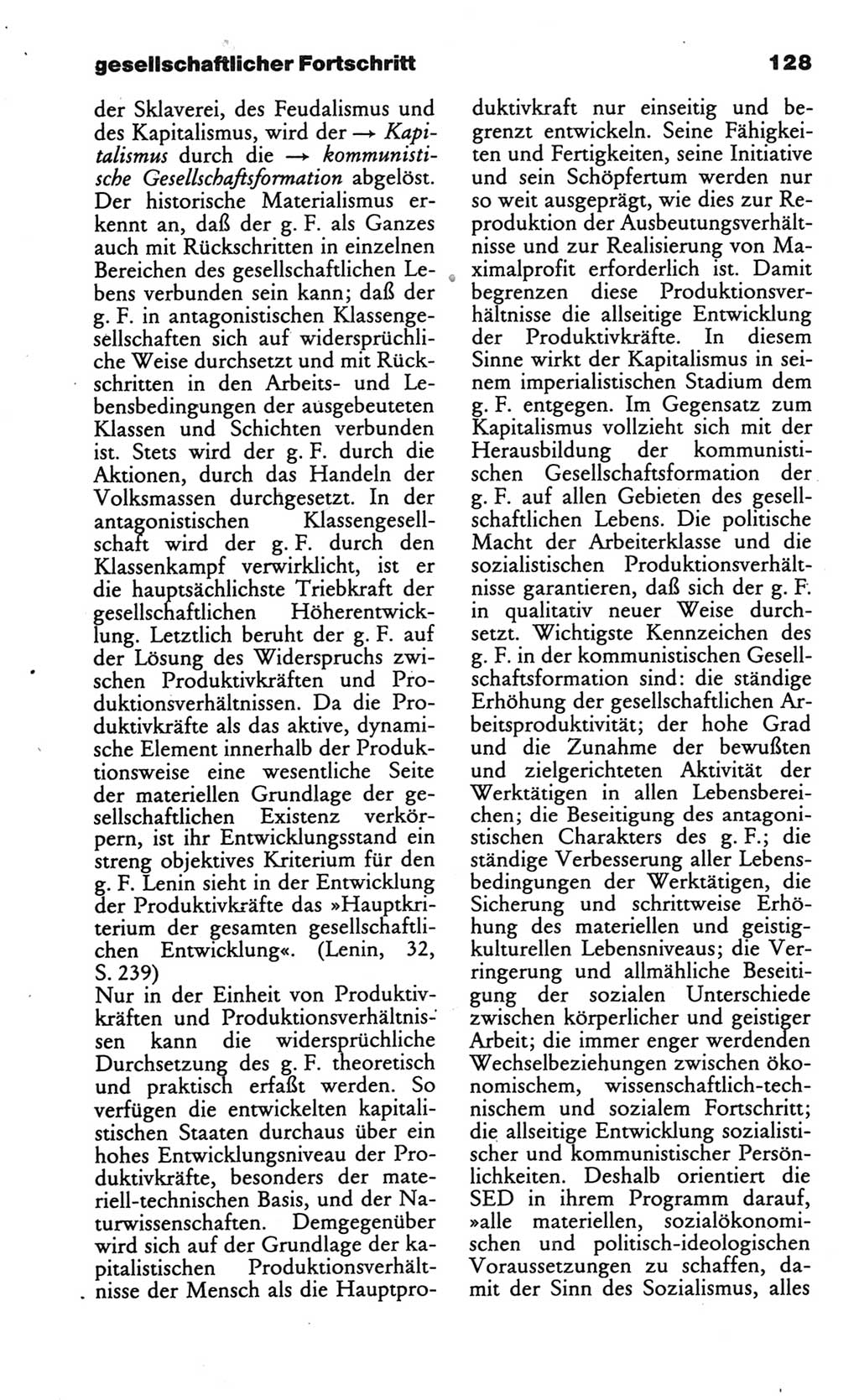 Wörterbuch des wissenschaftlichen Kommunismus [Deutsche Demokratische Republik (DDR)] 1986, Seite 128 (Wb. wiss. Komm. DDR 1986, S. 128)