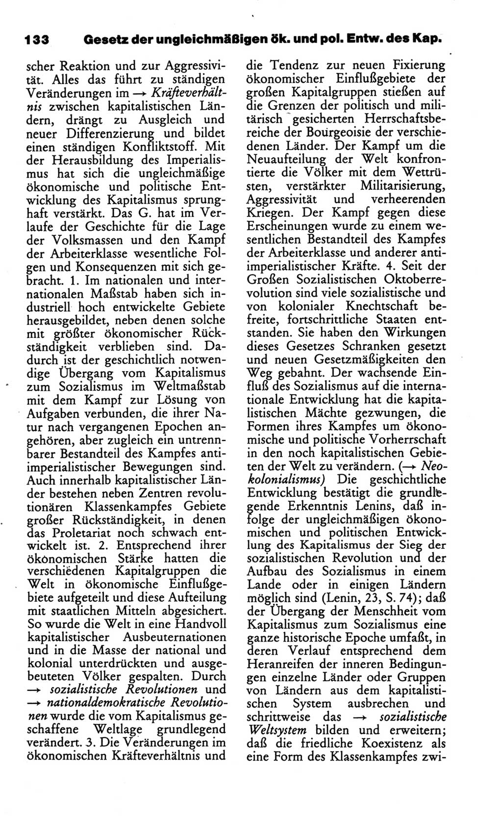 Wörterbuch des wissenschaftlichen Kommunismus [Deutsche Demokratische Republik (DDR)] 1986, Seite 133 (Wb. wiss. Komm. DDR 1986, S. 133)