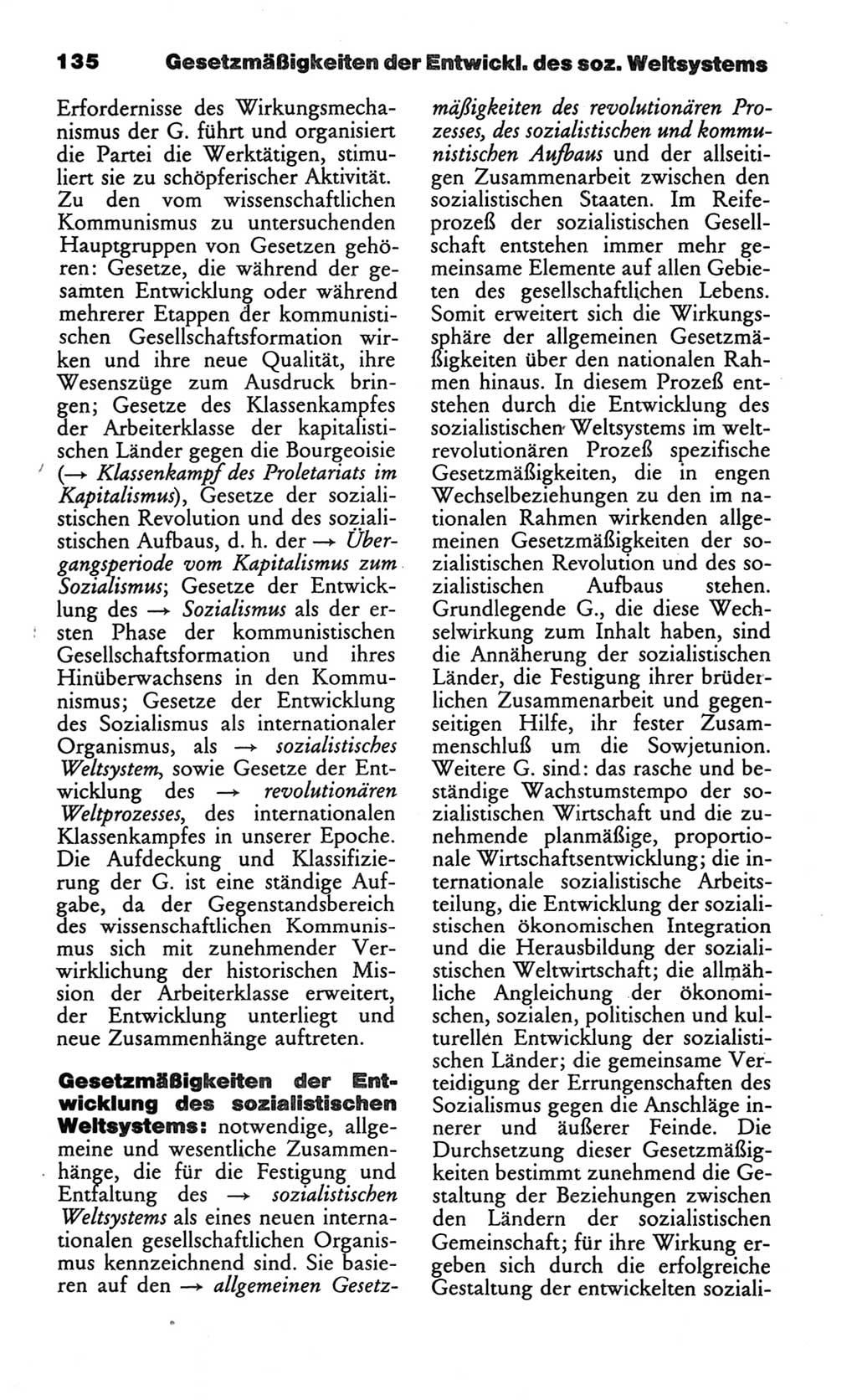Wörterbuch des wissenschaftlichen Kommunismus [Deutsche Demokratische Republik (DDR)] 1986, Seite 135 (Wb. wiss. Komm. DDR 1986, S. 135)