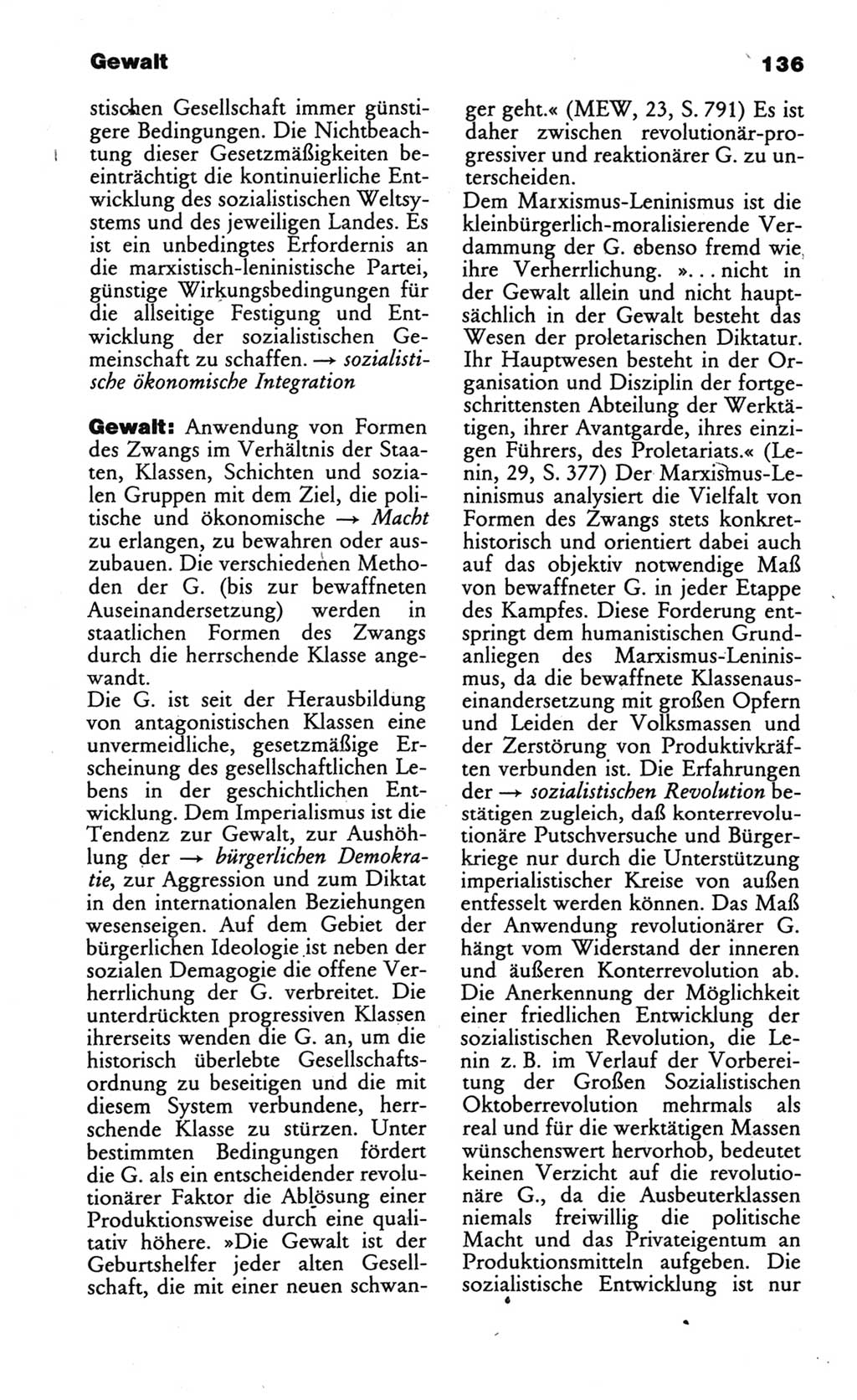 Wörterbuch des wissenschaftlichen Kommunismus [Deutsche Demokratische Republik (DDR)] 1986, Seite 136 (Wb. wiss. Komm. DDR 1986, S. 136)