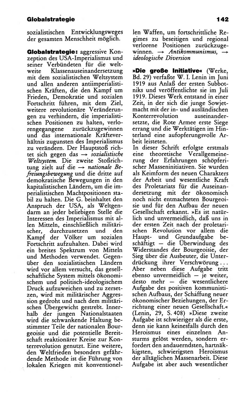 Wörterbuch des wissenschaftlichen Kommunismus [Deutsche Demokratische Republik (DDR)] 1986, Seite 142 (Wb. wiss. Komm. DDR 1986, S. 142)