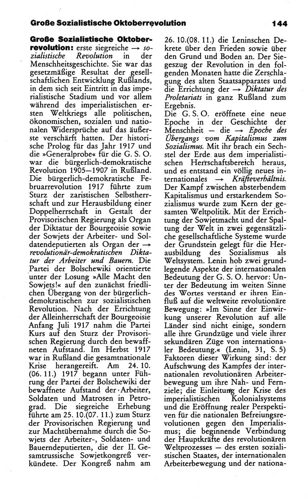 Wörterbuch des wissenschaftlichen Kommunismus [Deutsche Demokratische Republik (DDR)] 1986, Seite 144 (Wb. wiss. Komm. DDR 1986, S. 144)