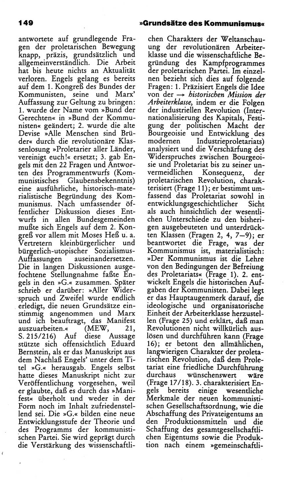 Wörterbuch des wissenschaftlichen Kommunismus [Deutsche Demokratische Republik (DDR)] 1986, Seite 149 (Wb. wiss. Komm. DDR 1986, S. 149)
