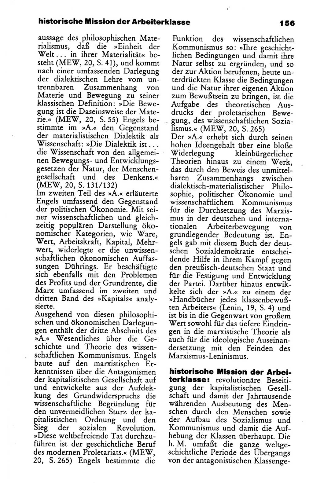 Wörterbuch des wissenschaftlichen Kommunismus [Deutsche Demokratische Republik (DDR)] 1986, Seite 156 (Wb. wiss. Komm. DDR 1986, S. 156)