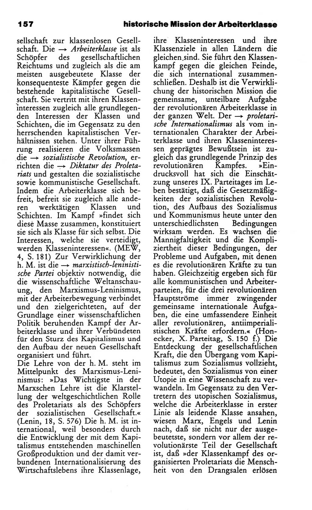 Wörterbuch des wissenschaftlichen Kommunismus [Deutsche Demokratische Republik (DDR)] 1986, Seite 157 (Wb. wiss. Komm. DDR 1986, S. 157)