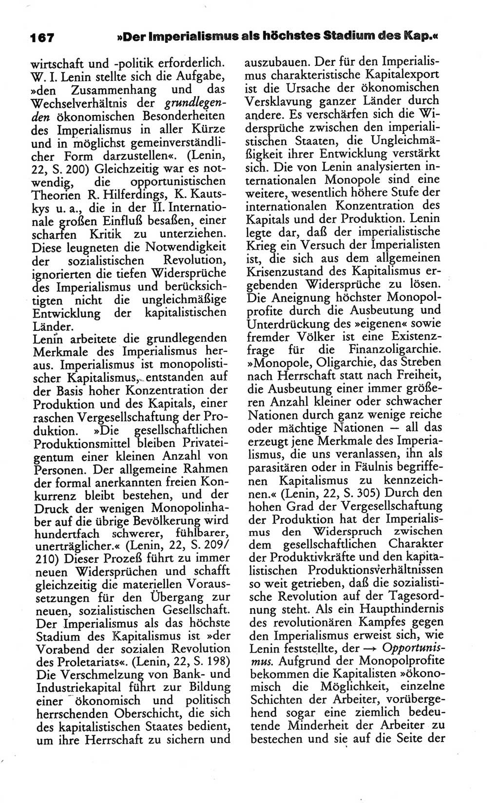 Wörterbuch des wissenschaftlichen Kommunismus [Deutsche Demokratische Republik (DDR)] 1986, Seite 167 (Wb. wiss. Komm. DDR 1986, S. 167)