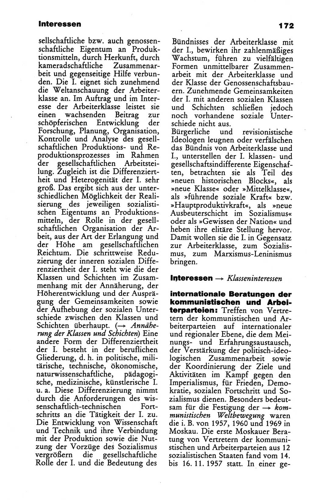 Wörterbuch des wissenschaftlichen Kommunismus [Deutsche Demokratische Republik (DDR)] 1986, Seite 172 (Wb. wiss. Komm. DDR 1986, S. 172)