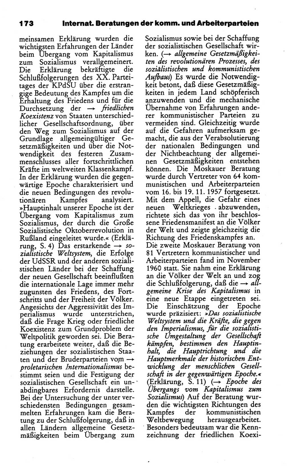 Wörterbuch des wissenschaftlichen Kommunismus [Deutsche Demokratische Republik (DDR)] 1986, Seite 173 (Wb. wiss. Komm. DDR 1986, S. 173)