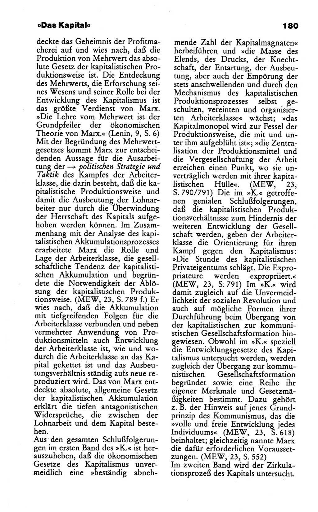 Wörterbuch des wissenschaftlichen Kommunismus [Deutsche Demokratische Republik (DDR)] 1986, Seite 180 (Wb. wiss. Komm. DDR 1986, S. 180)