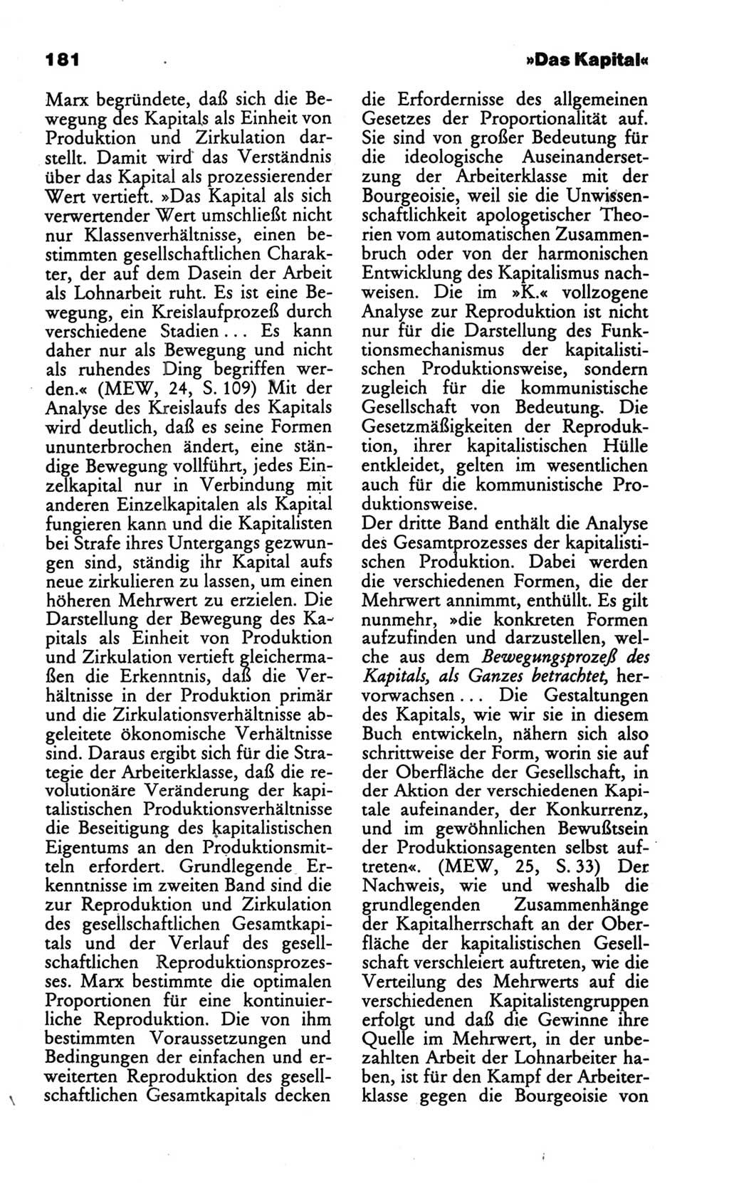 Wörterbuch des wissenschaftlichen Kommunismus [Deutsche Demokratische Republik (DDR)] 1986, Seite 181 (Wb. wiss. Komm. DDR 1986, S. 181)