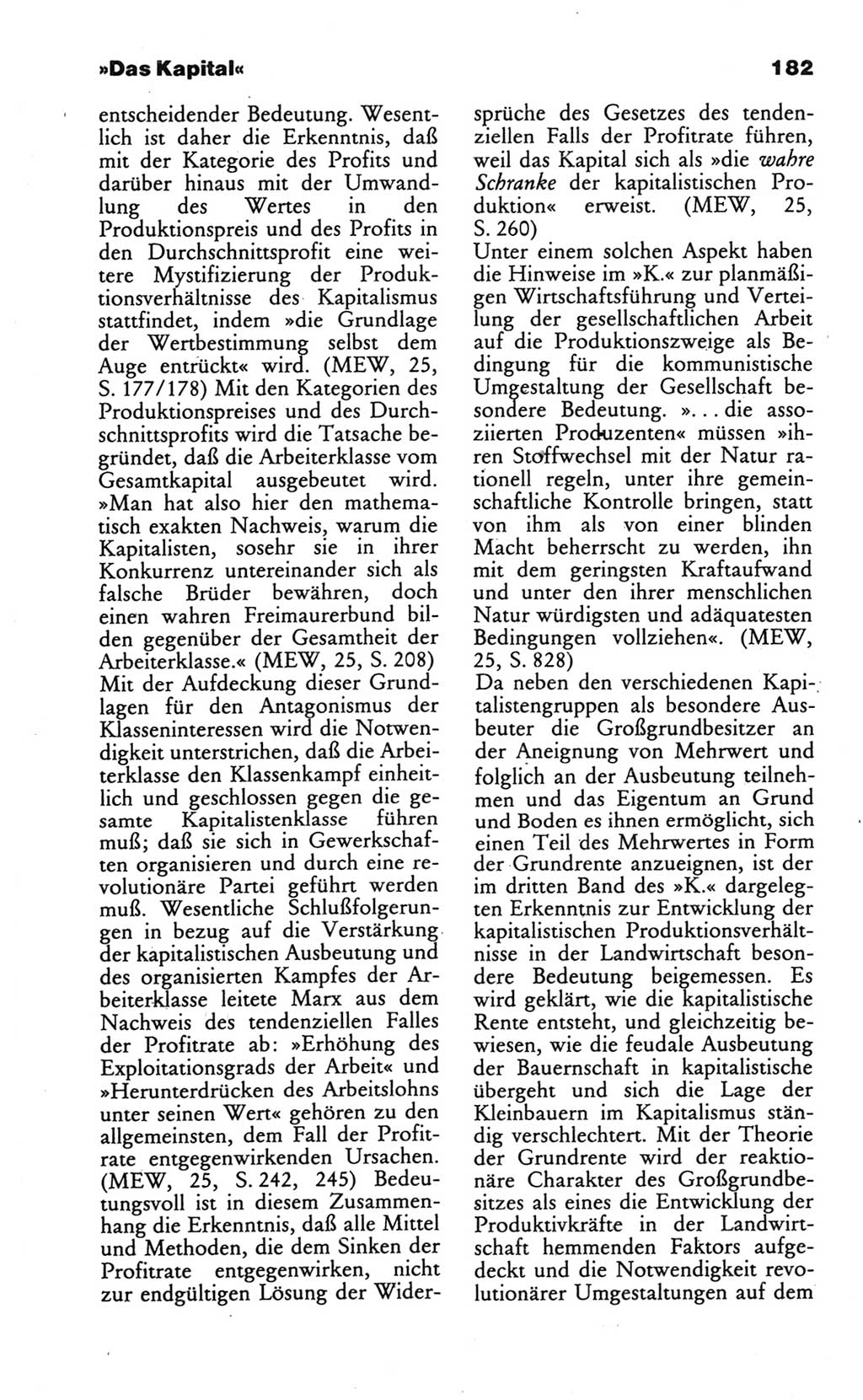 Wörterbuch des wissenschaftlichen Kommunismus [Deutsche Demokratische Republik (DDR)] 1986, Seite 182 (Wb. wiss. Komm. DDR 1986, S. 182)