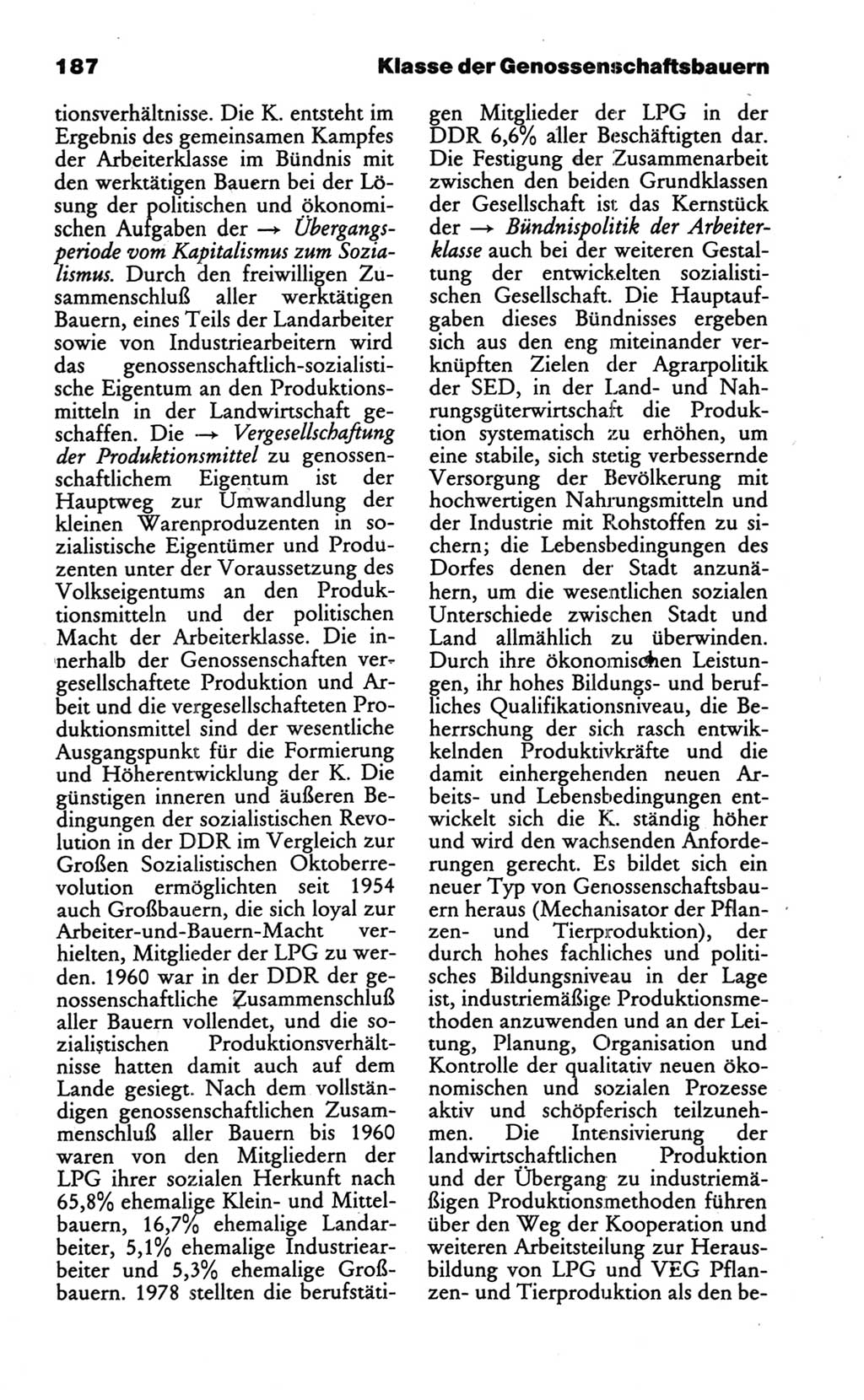 Wörterbuch des wissenschaftlichen Kommunismus [Deutsche Demokratische Republik (DDR)] 1986, Seite 187 (Wb. wiss. Komm. DDR 1986, S. 187)