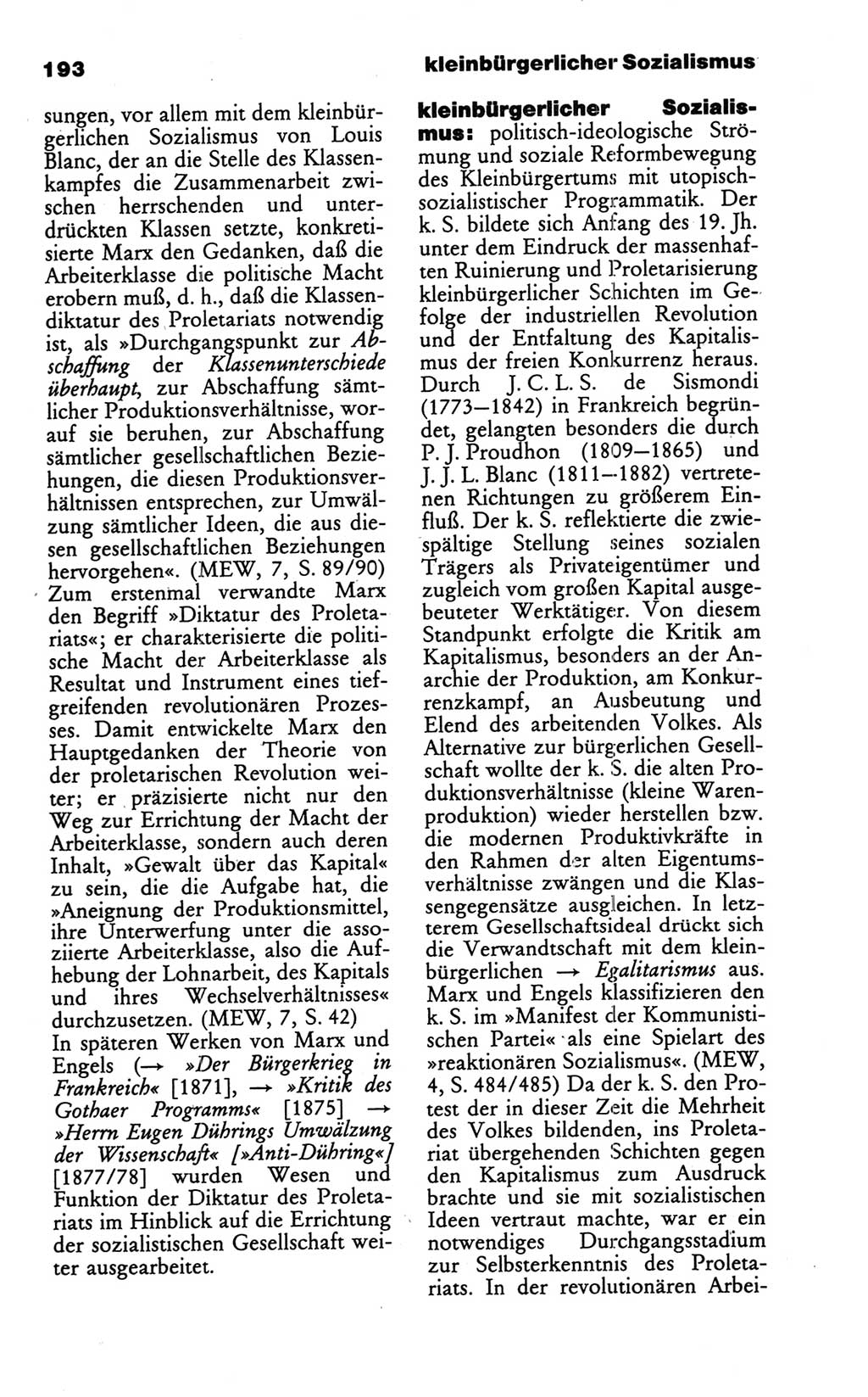 Wörterbuch des wissenschaftlichen Kommunismus [Deutsche Demokratische Republik (DDR)] 1986, Seite 193 (Wb. wiss. Komm. DDR 1986, S. 193)