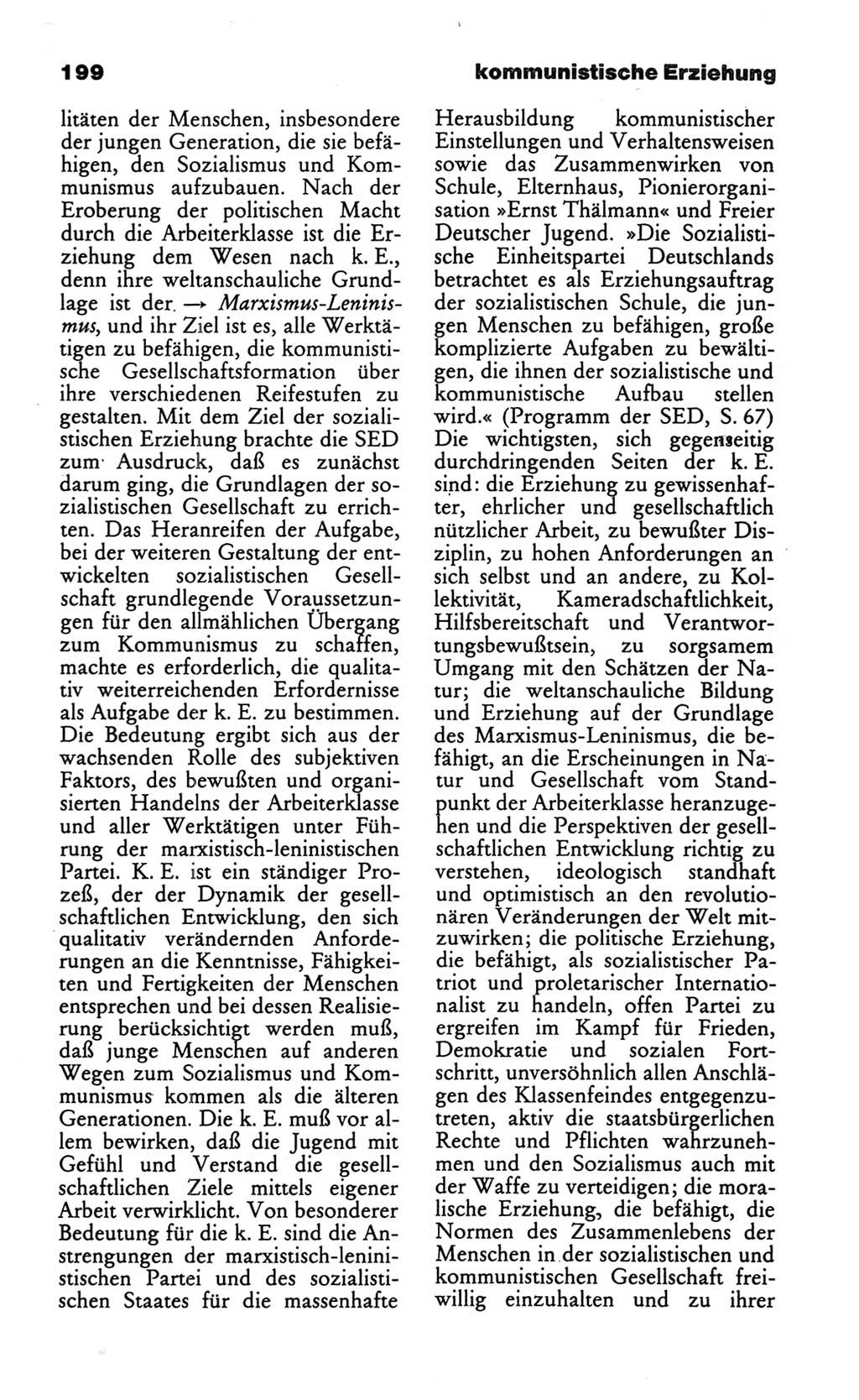 Wörterbuch des wissenschaftlichen Kommunismus [Deutsche Demokratische Republik (DDR)] 1986, Seite 199 (Wb. wiss. Komm. DDR 1986, S. 199)