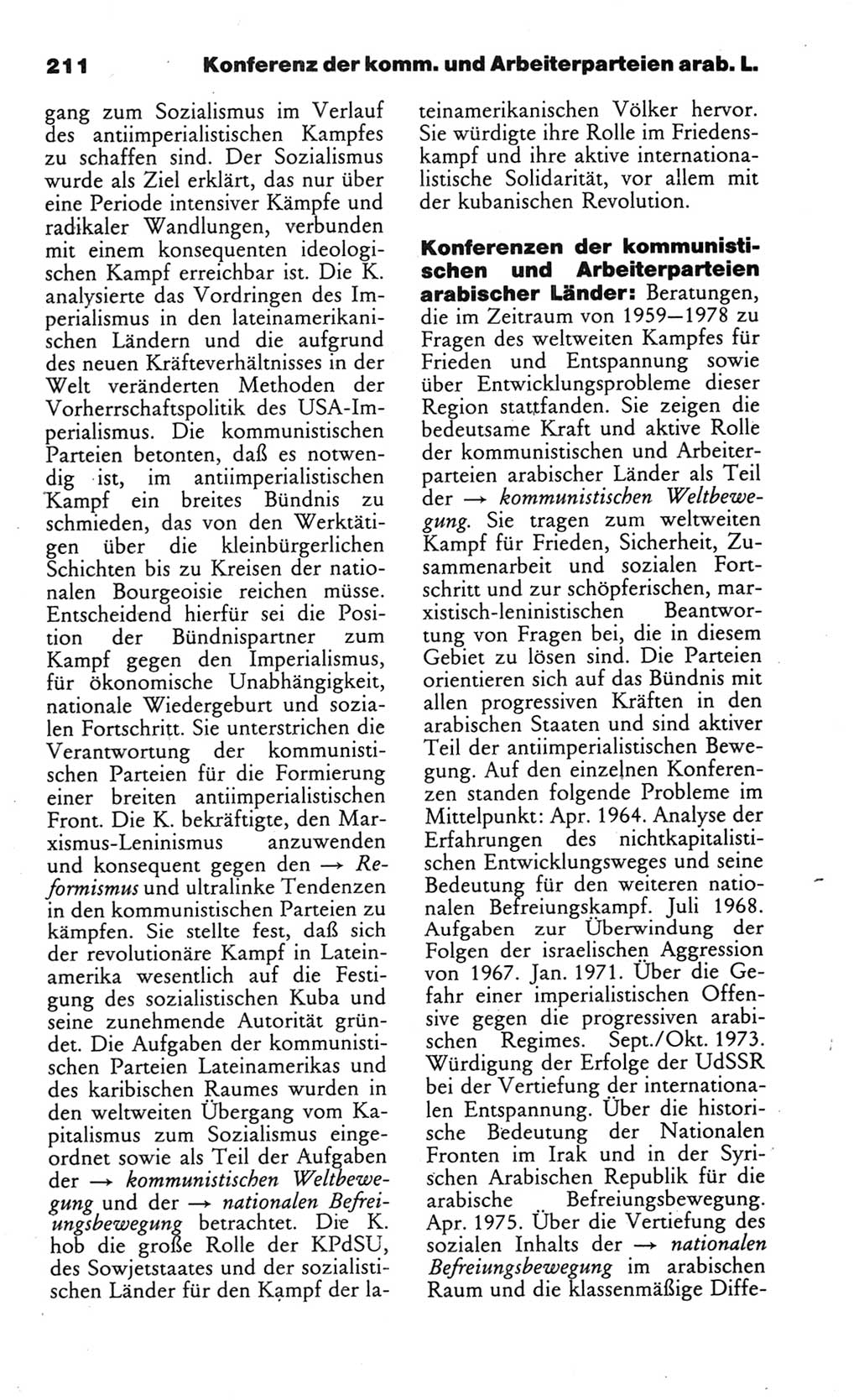 Wörterbuch des wissenschaftlichen Kommunismus [Deutsche Demokratische Republik (DDR)] 1986, Seite 211 (Wb. wiss. Komm. DDR 1986, S. 211)