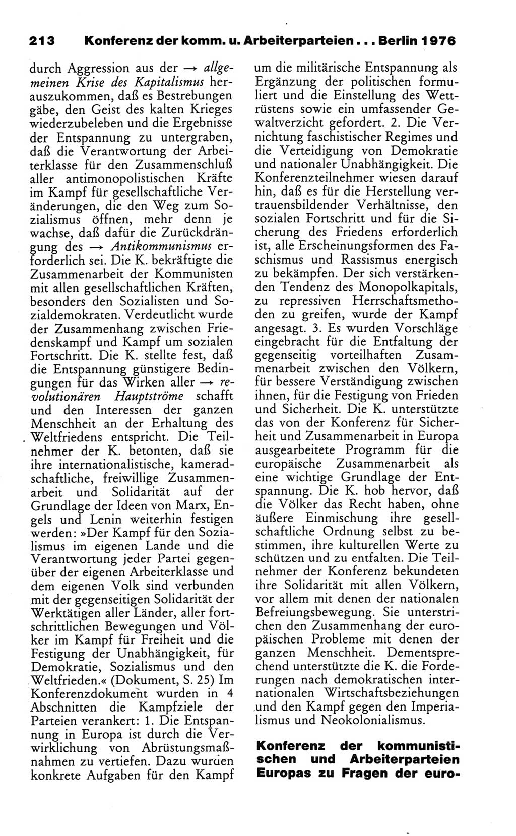 Wörterbuch des wissenschaftlichen Kommunismus [Deutsche Demokratische Republik (DDR)] 1986, Seite 213 (Wb. wiss. Komm. DDR 1986, S. 213)