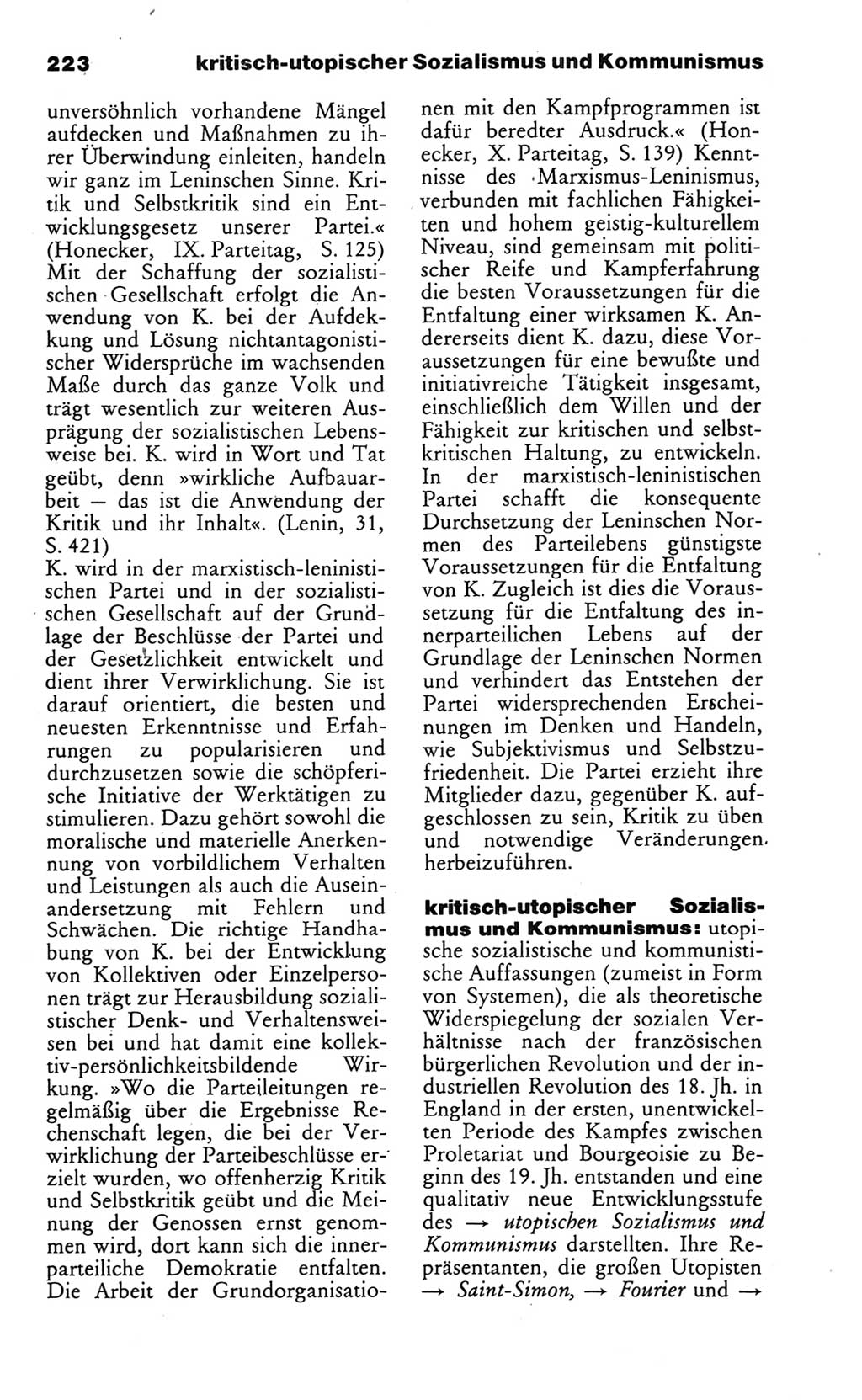 Wörterbuch des wissenschaftlichen Kommunismus [Deutsche Demokratische Republik (DDR)] 1986, Seite 223 (Wb. wiss. Komm. DDR 1986, S. 223)