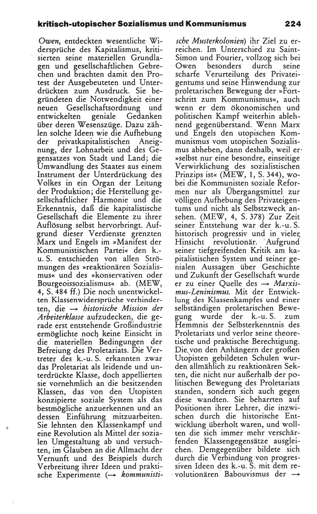 Wörterbuch des wissenschaftlichen Kommunismus [Deutsche Demokratische Republik (DDR)] 1986, Seite 224 (Wb. wiss. Komm. DDR 1986, S. 224)